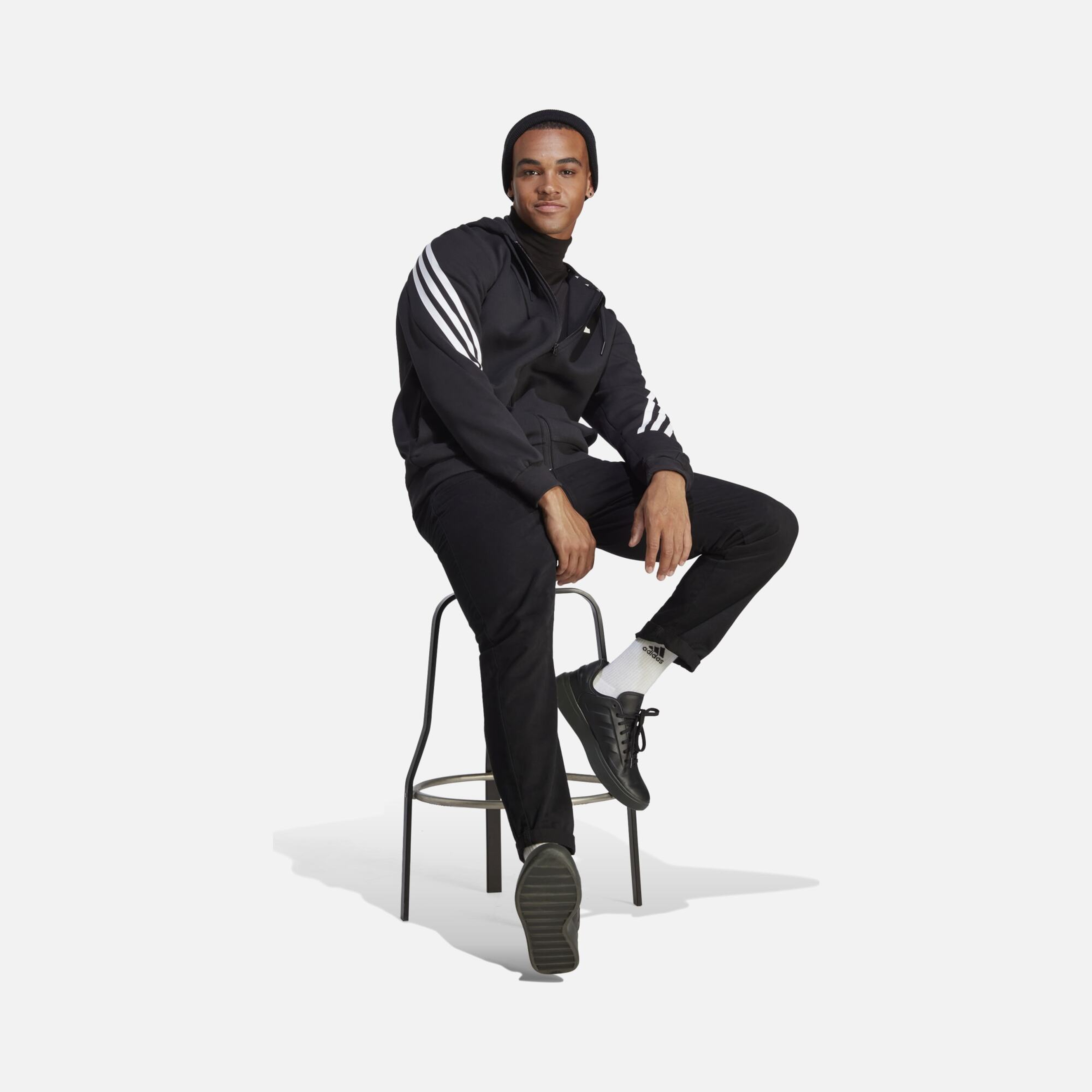 adidas Sportswear Future Icons FW23 3-Stripes Full-Zip Hoodie Erkek Sweatshirt