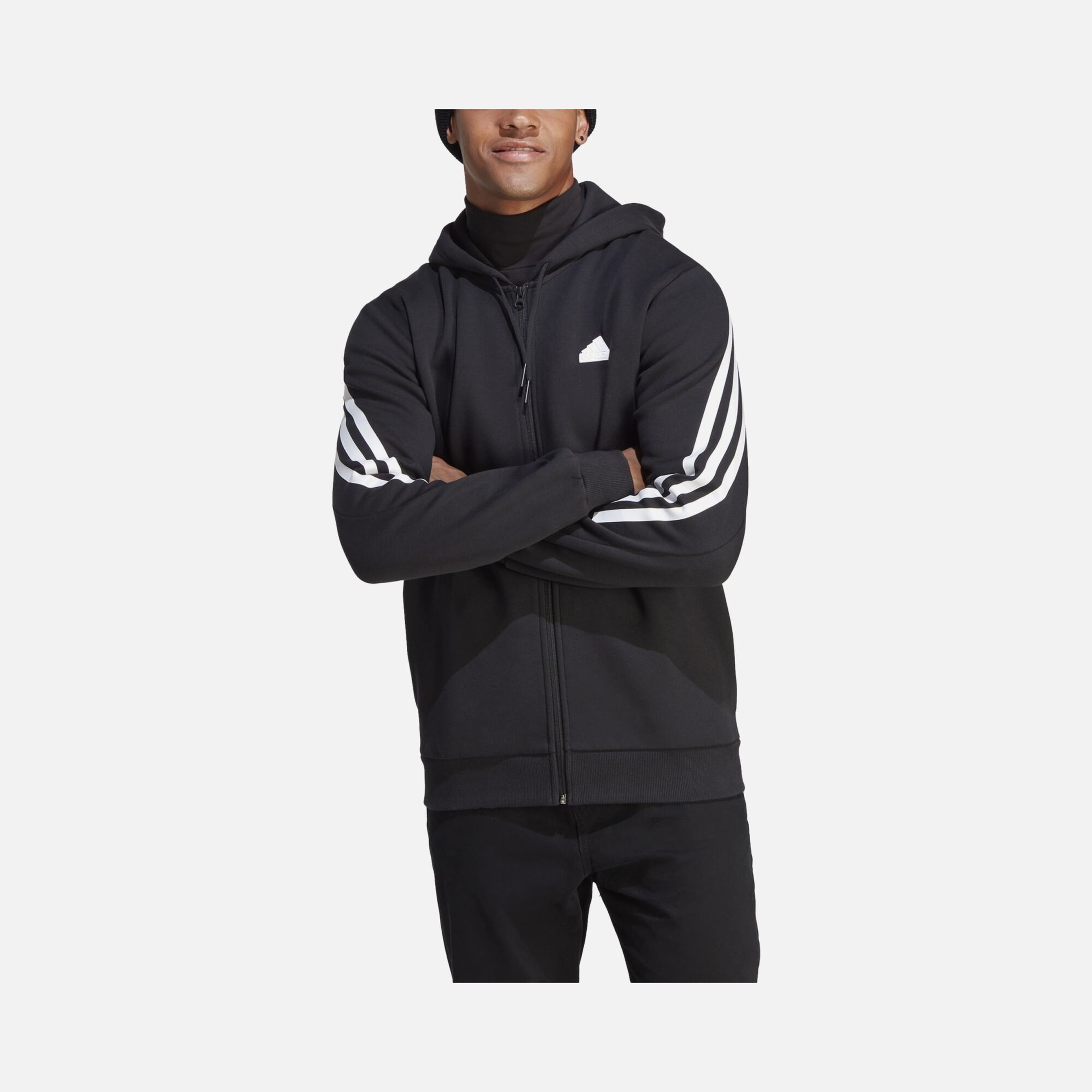adidas Sportswear Future Icons FW23 3-Stripes Full-Zip Hoodie Erkek Sweatshirt