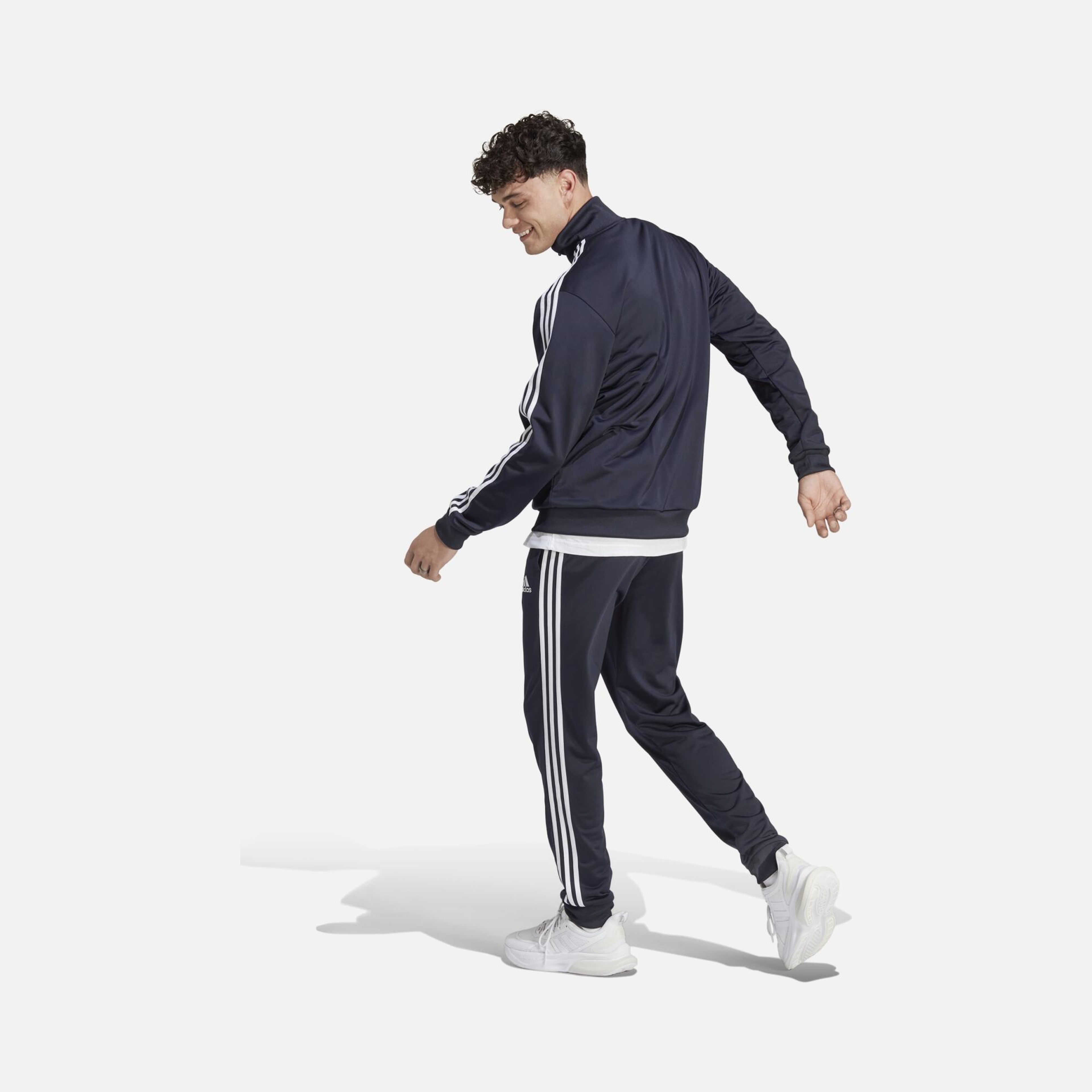 adidas Sportswear Basic 3-Stripes Tricot Full-Zip Erkek Eşofman Takımı