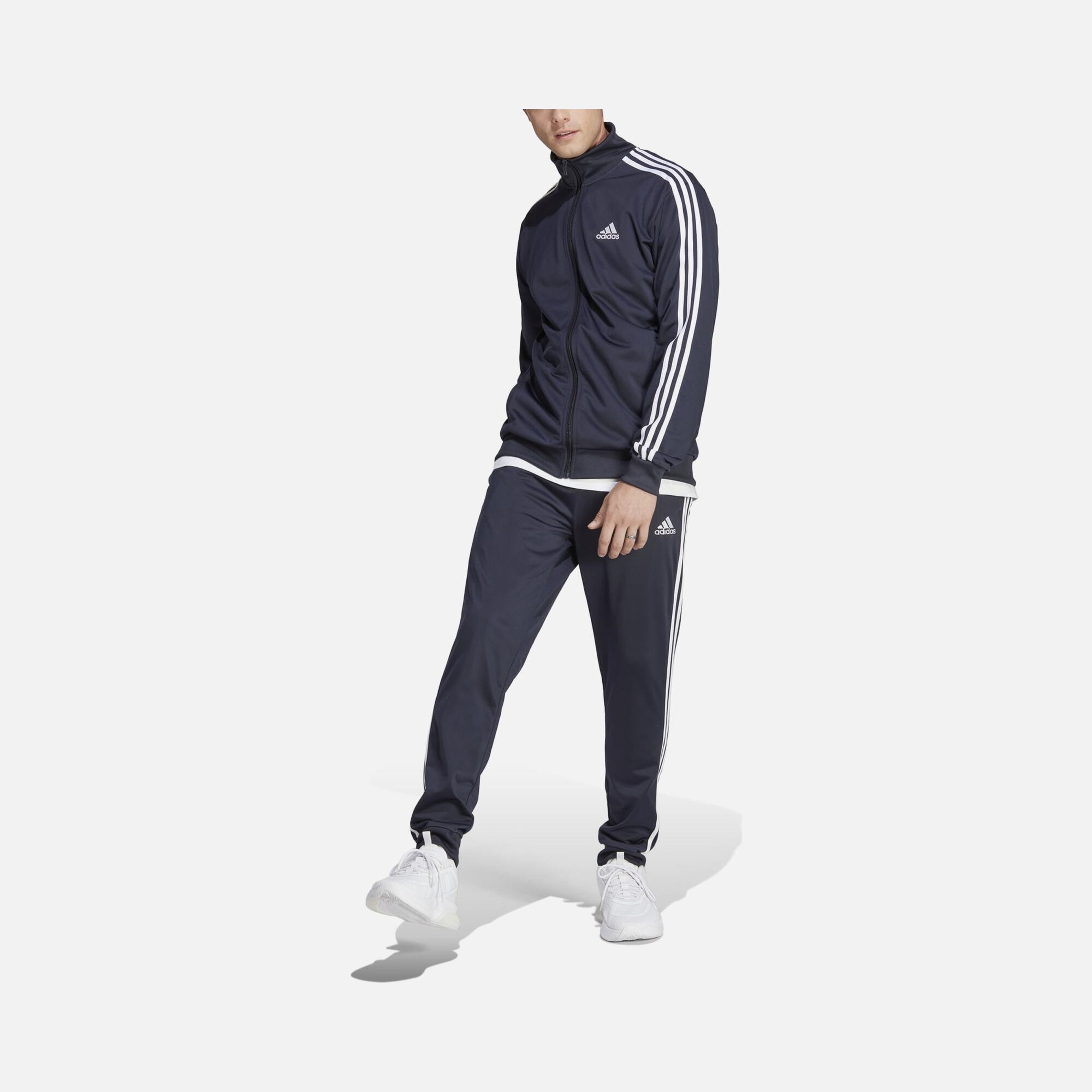 adidas Sportswear Basic 3-Stripes Tricot Full-Zip Erkek Eşofman Takımı