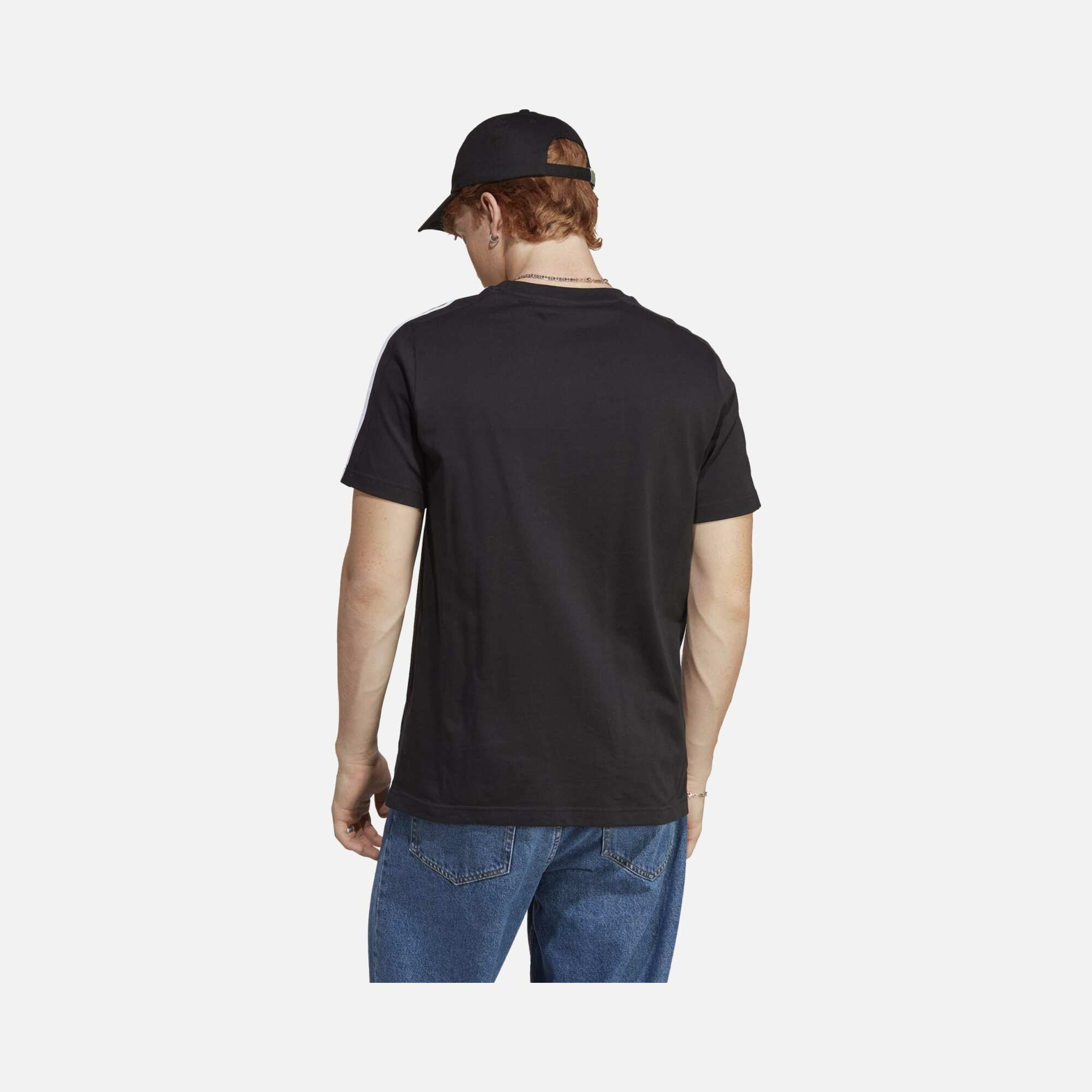 adidas Essentials Single Jersey 3-Stripes Short-Sleeve Erkek Tişört
