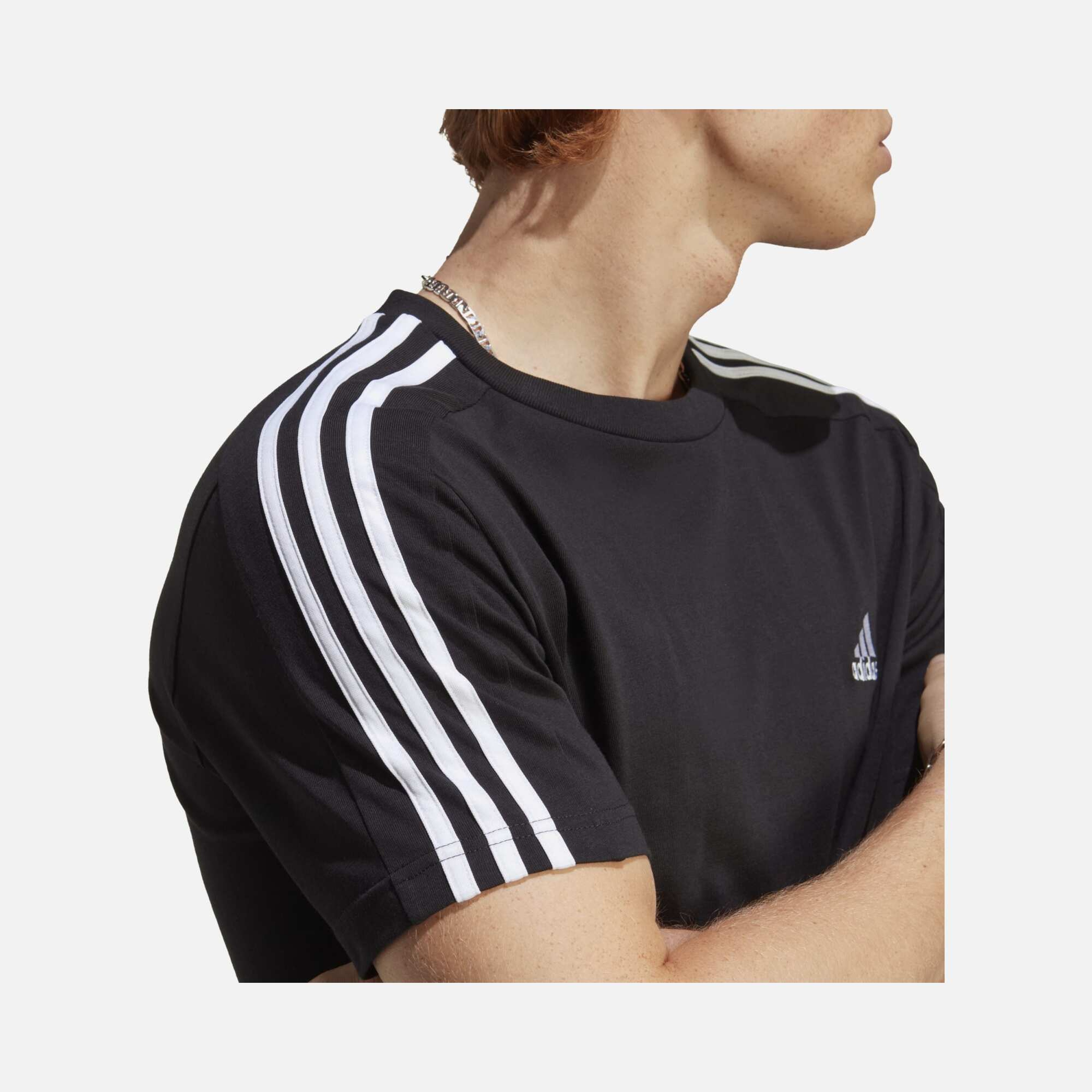 adidas Essentials Single Jersey 3-Stripes Short-Sleeve Erkek Tişört