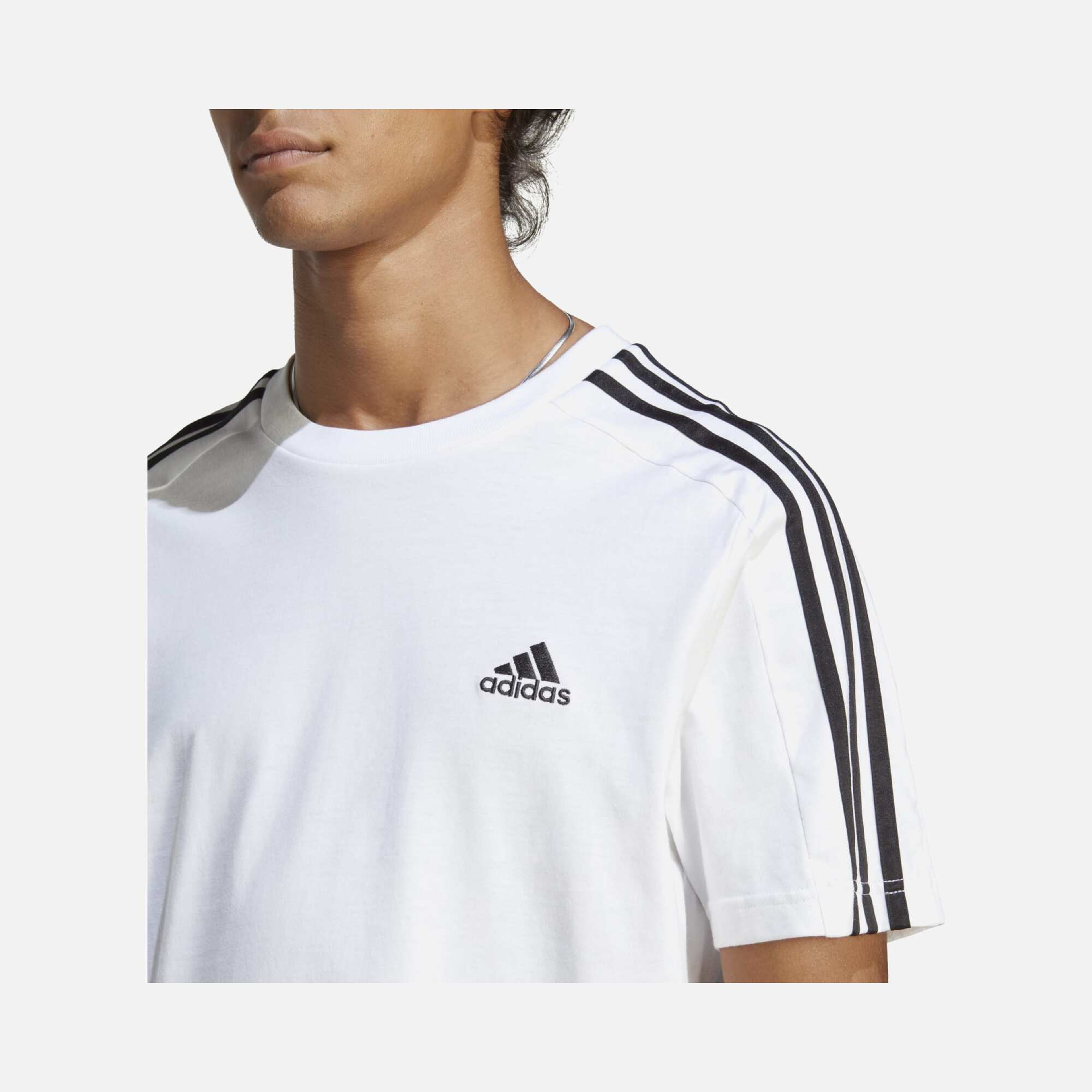 adidas Essentials Single Jersey 3-Stripes Short-Sleeve Erkek Tişört
