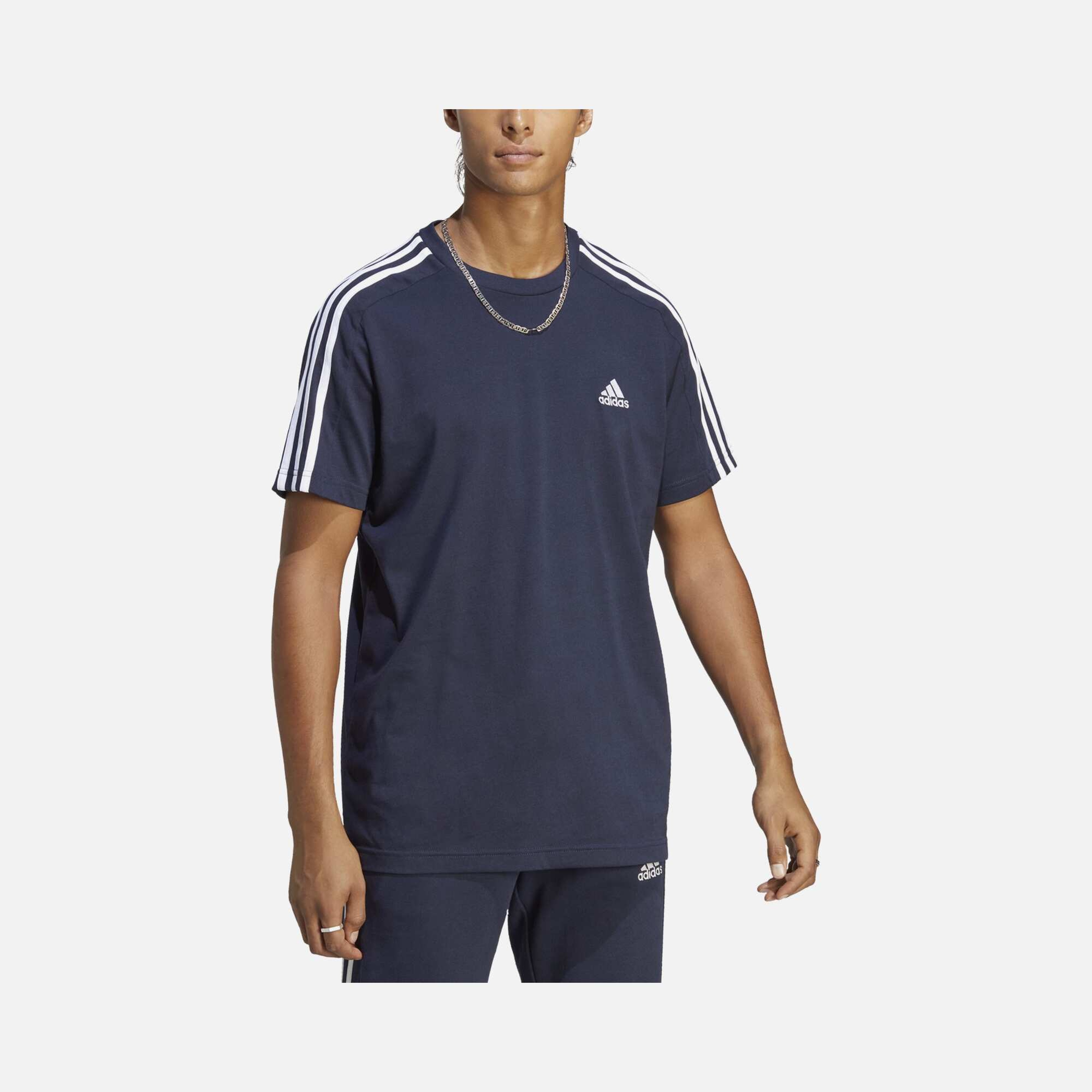 adidas Essentials Single Jersey 3-Stripes Short-Sleeve Erkek Tişört