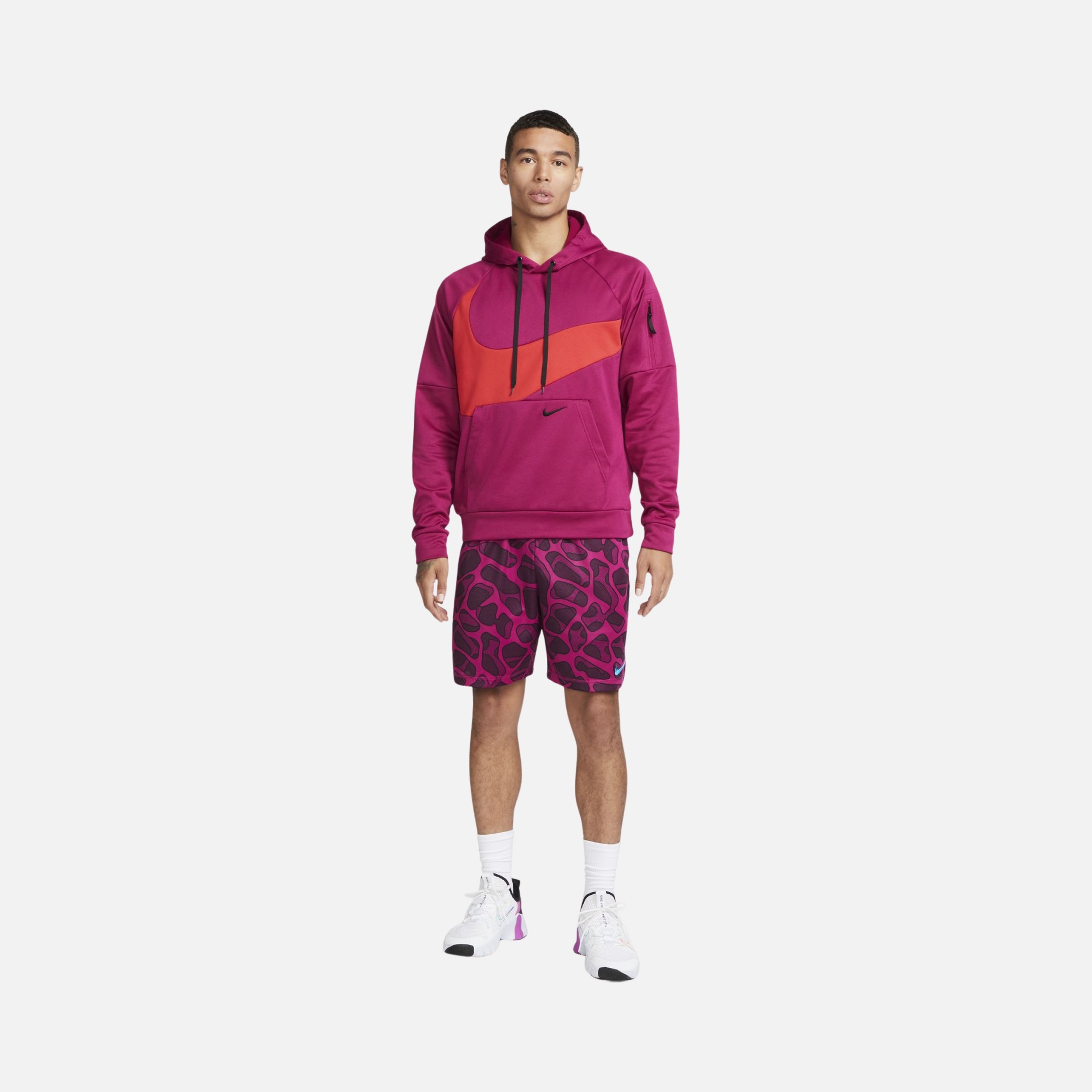 Nike Therma-Fit Pullover Swoosh Graphic Fitness Hoodie Erkek Sweatshirt