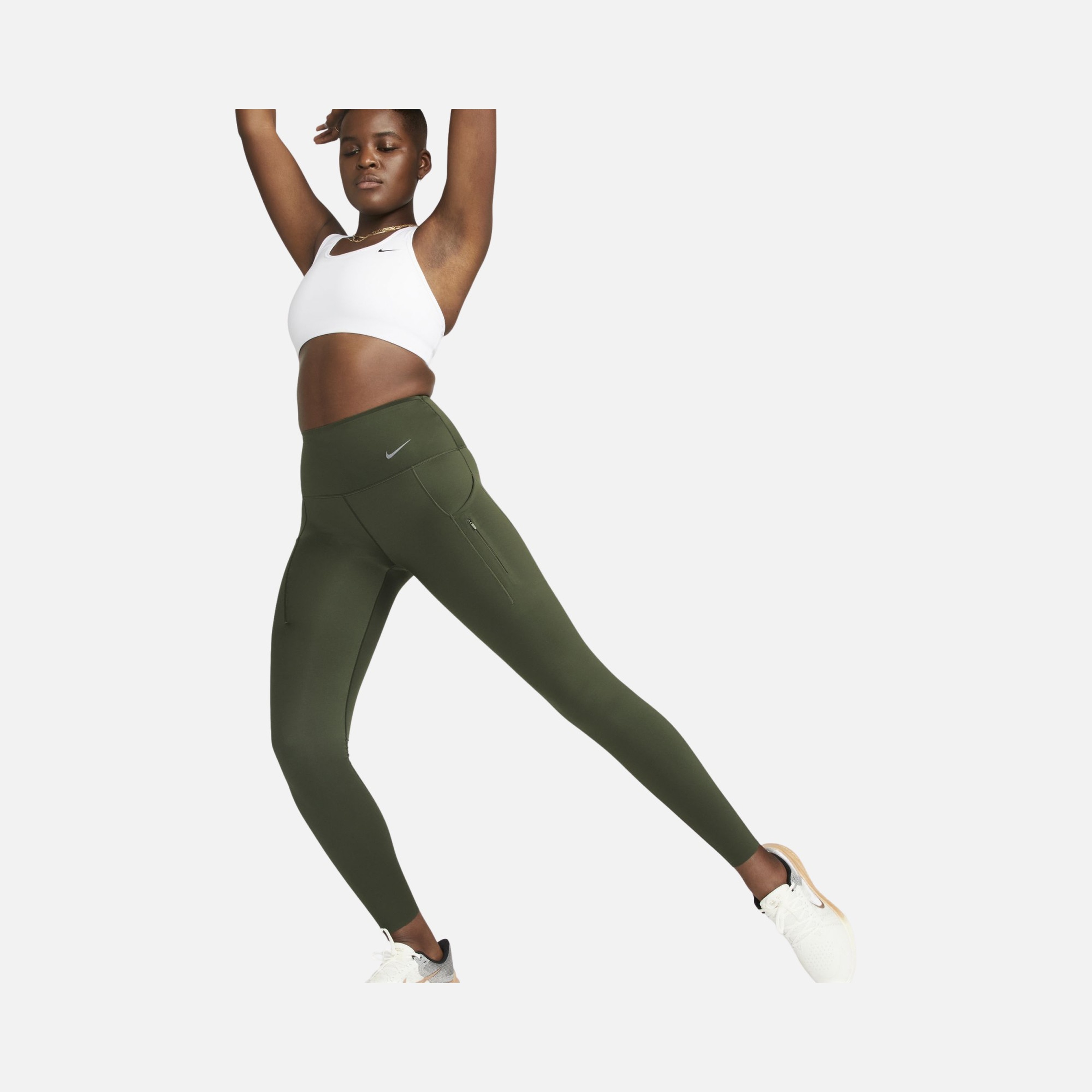 Nike Go Firm-Support High-Waisted With Pockets Running Kadın Tayt