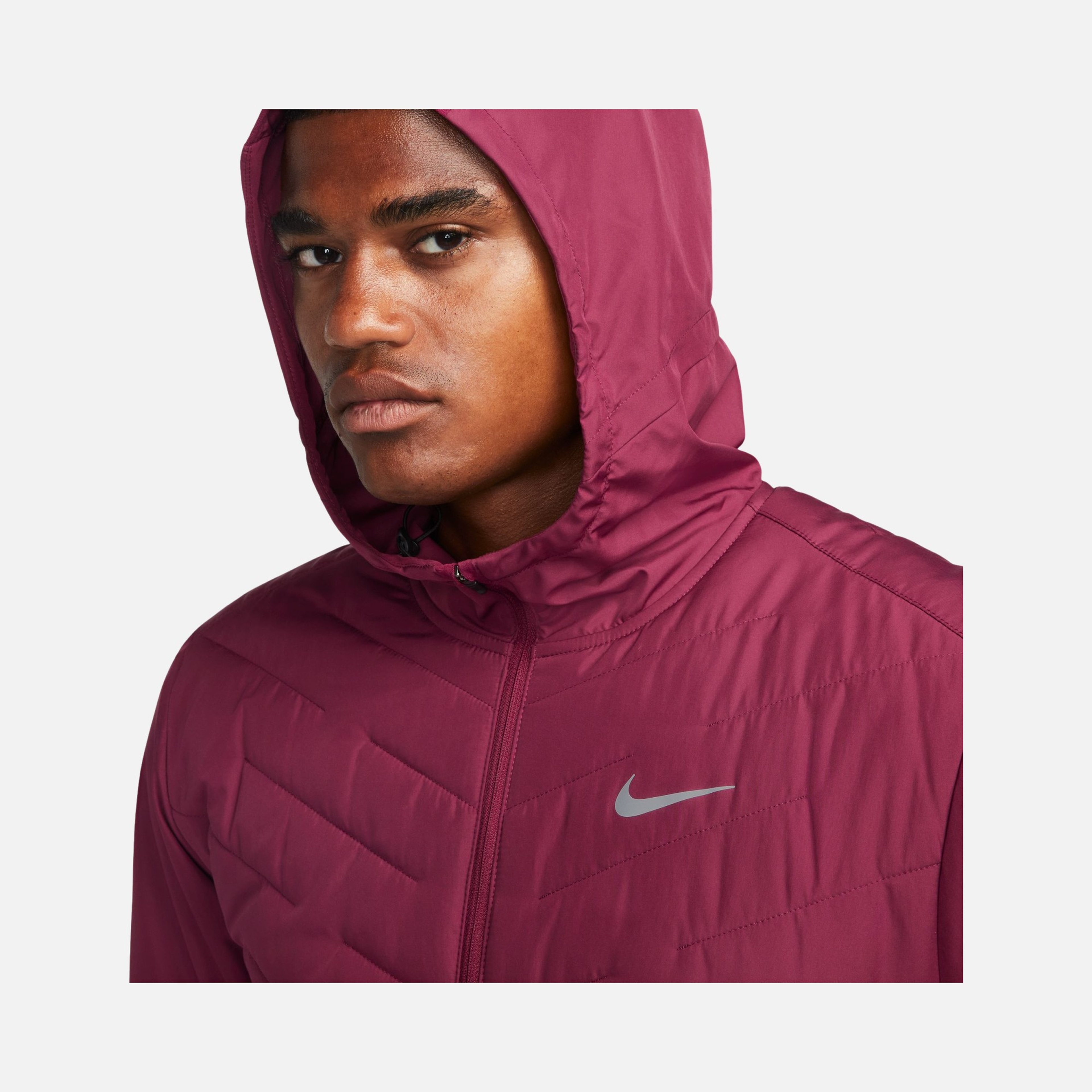 Nike Therma-Fit Repel Aerolayer Synthetic-Fill Running Full-Zip Hoodie Erkek Ceket