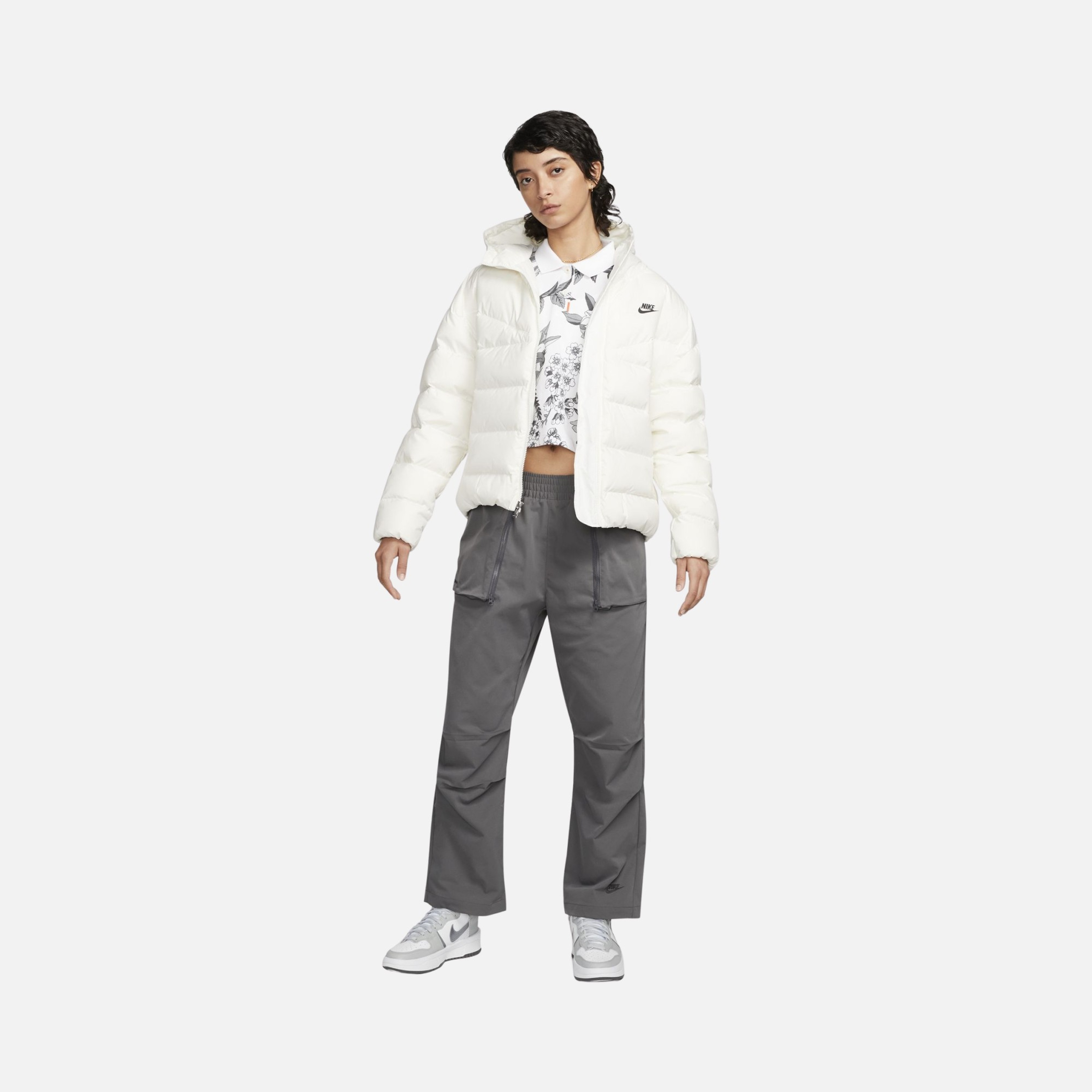 Nike Sportswear Storm-Fit Windrunner Down Fill Full-Zip Hoodie Kadın Mont