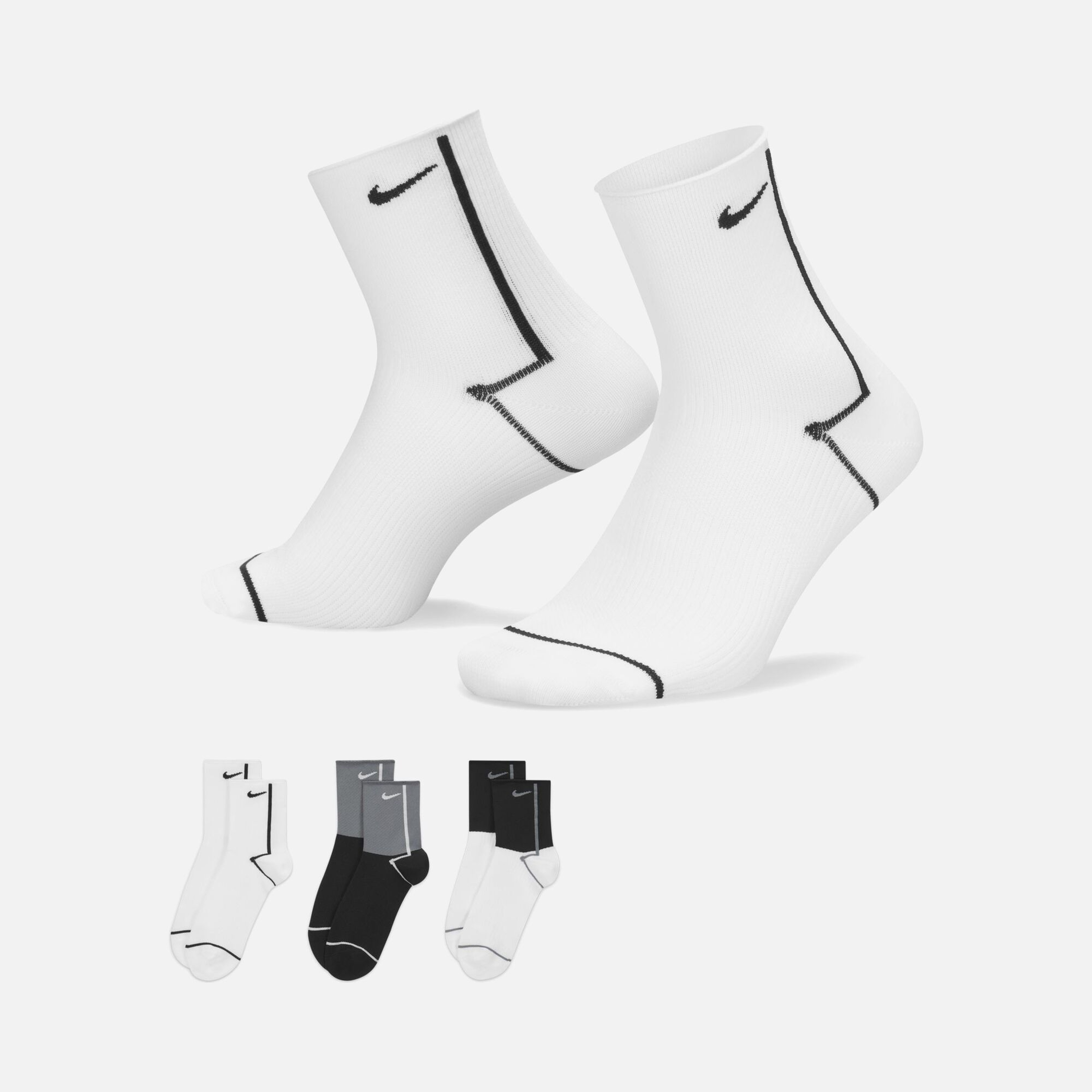 Nike Dri-Fit Everyday Plus Lightweight Training Ankle (3 Pairs) Kadın Çorap