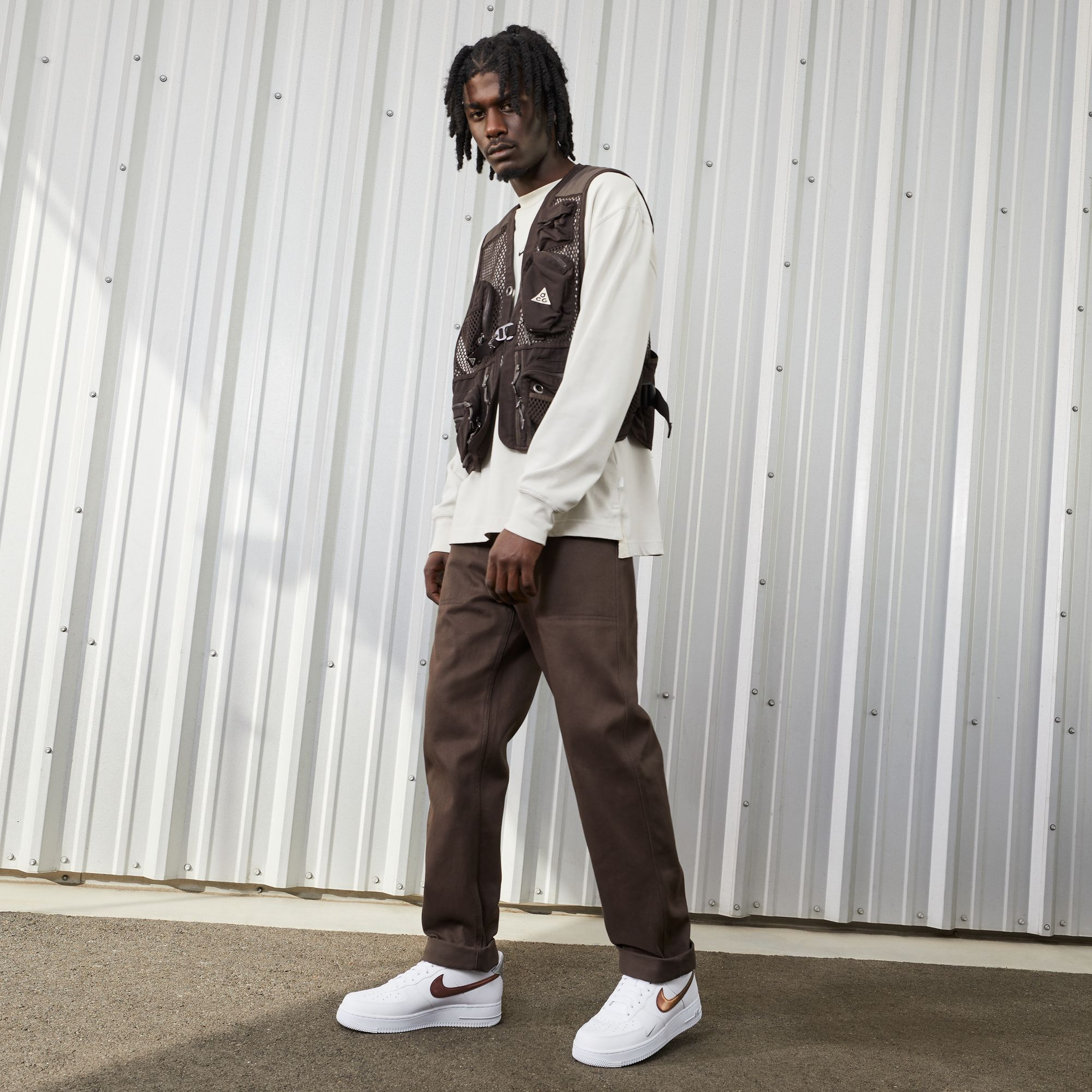 Nike Air Force 1 '07 ''Metallic Swoosh'' Erkek Spor Ayakkabı