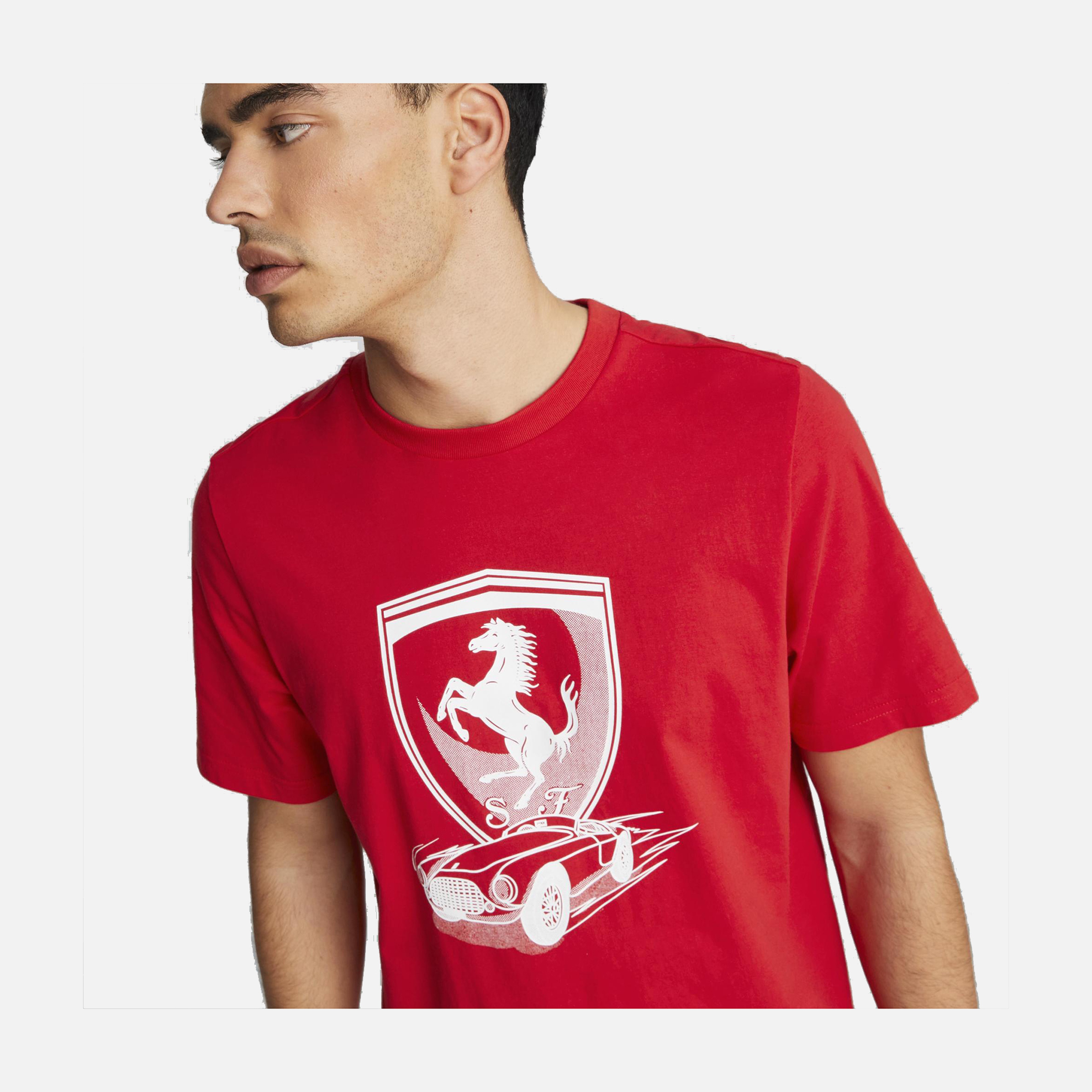 Puma Sportswear Ferrari Race Big Shield Short-Sleeve Erkek Tişört