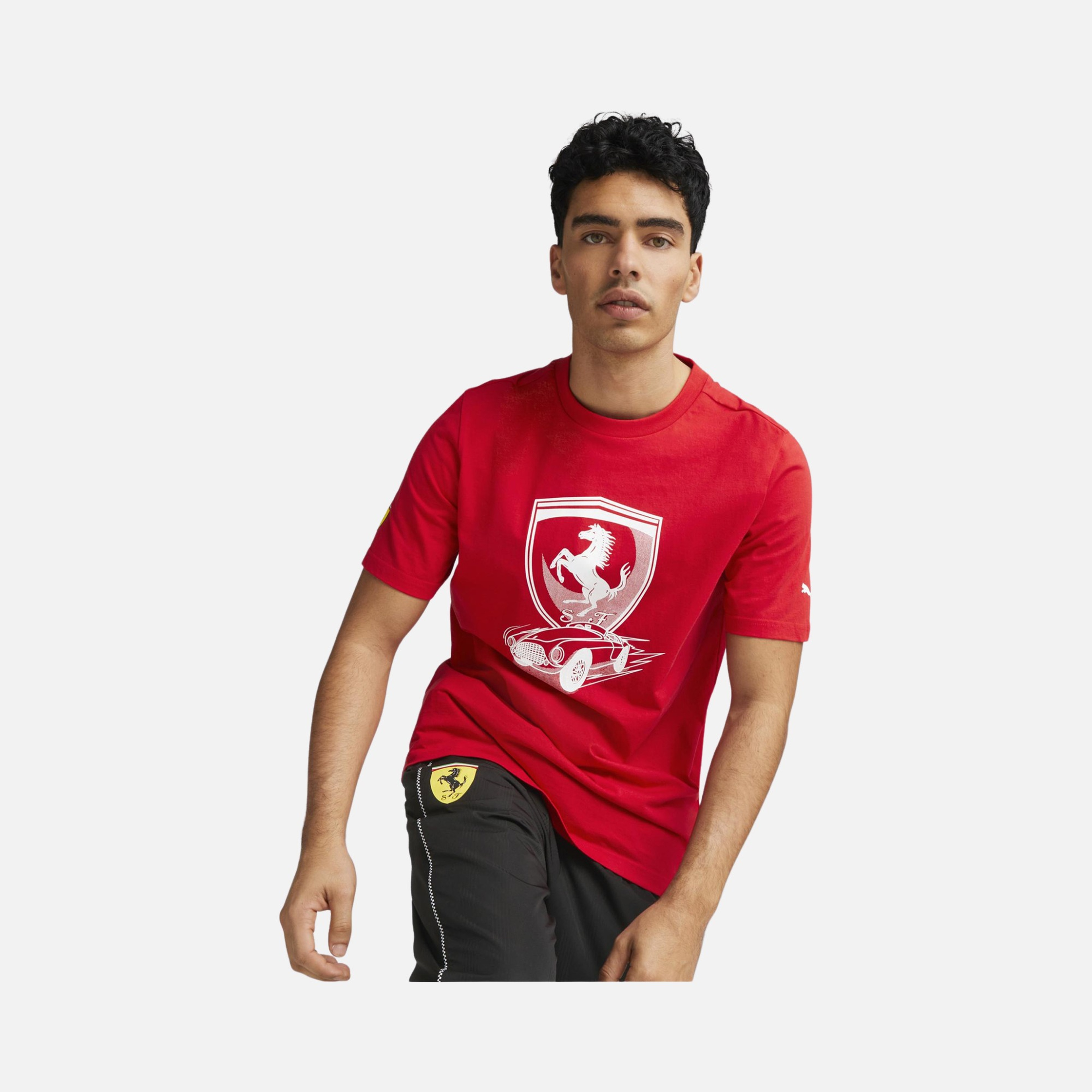 Puma Sportswear Ferrari Race Big Shield Short-Sleeve Erkek Tişört