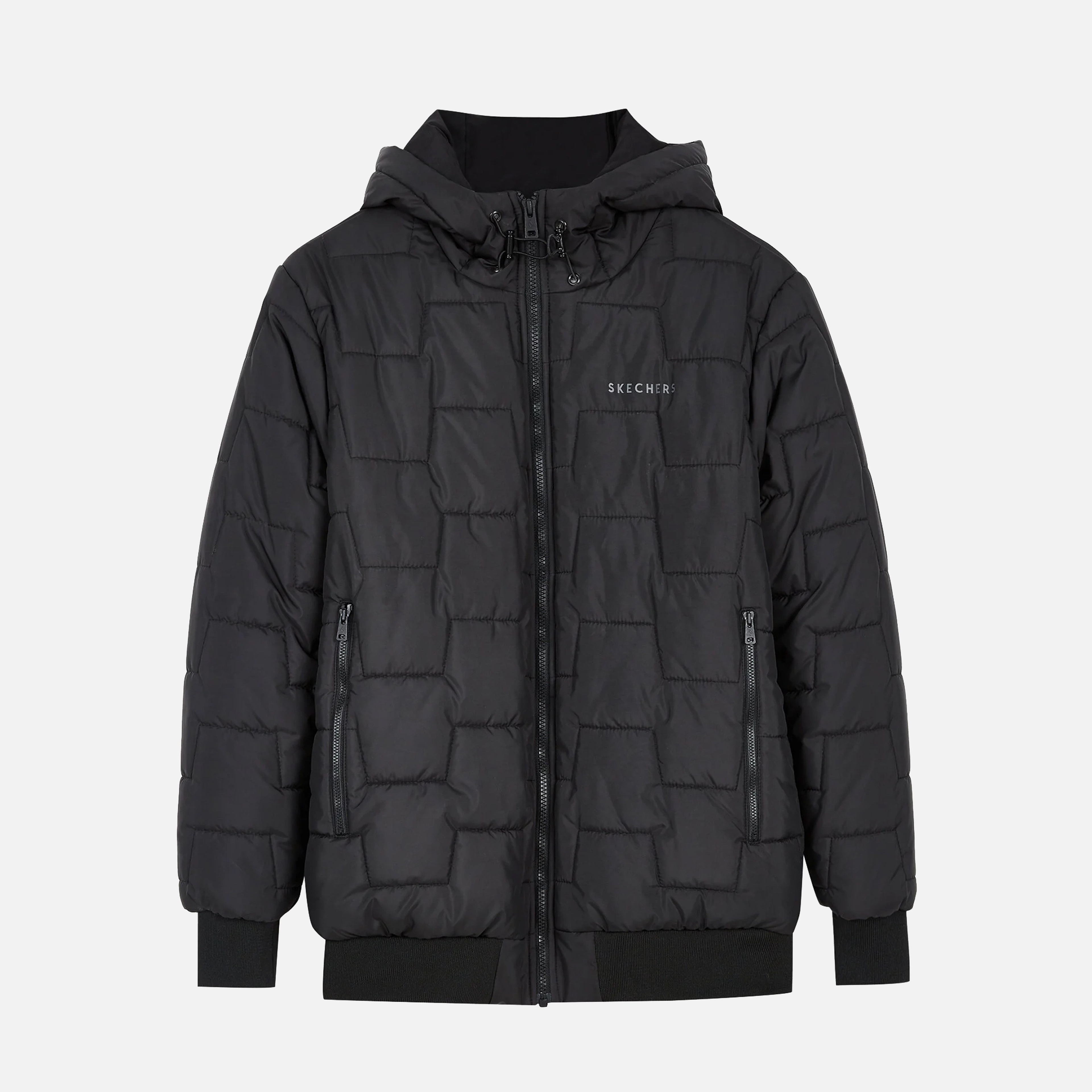 Skechers Outerwear Padded Full-Zip Hoodie Erkek Mont