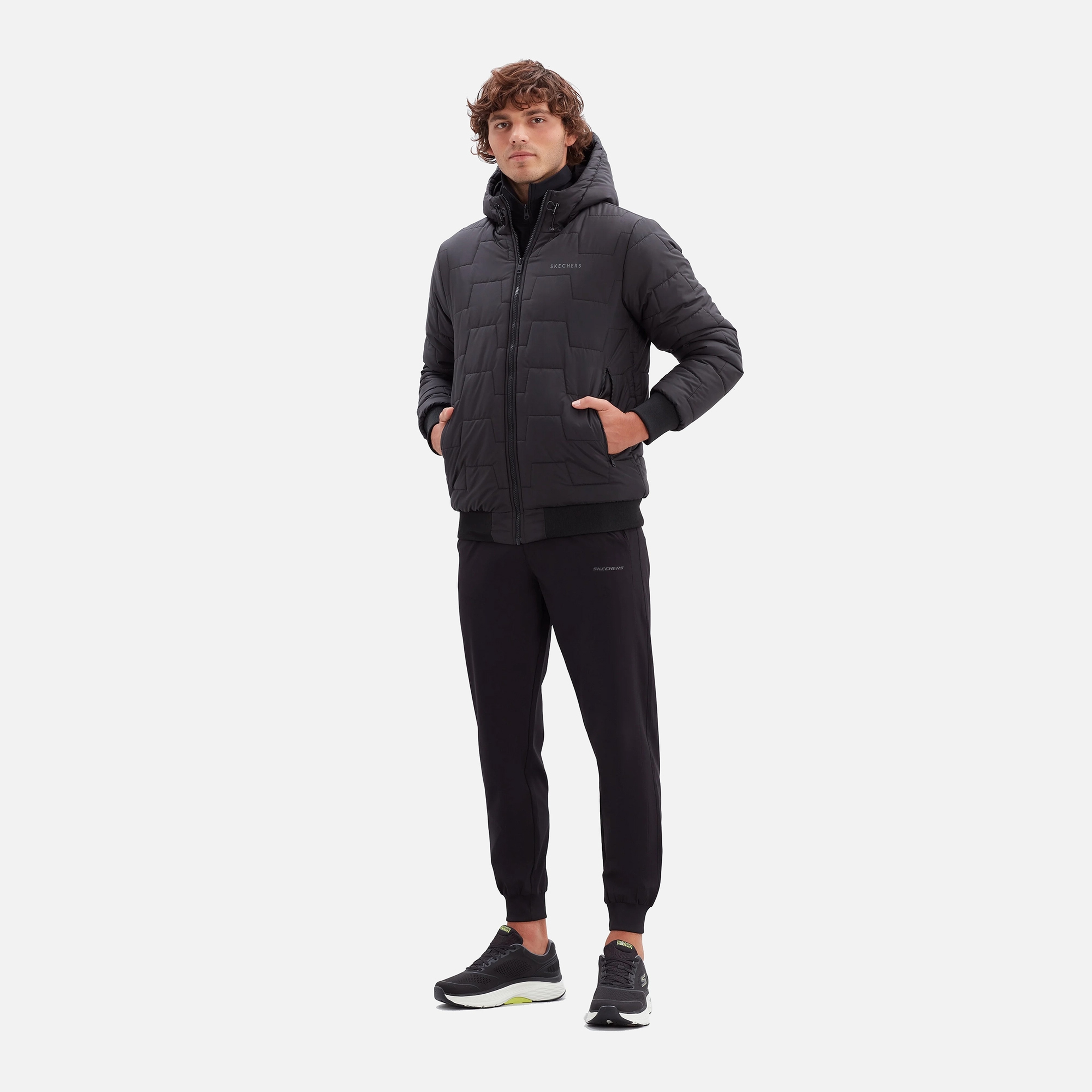 Skechers Outerwear Padded Full-Zip Hoodie Erkek Mont