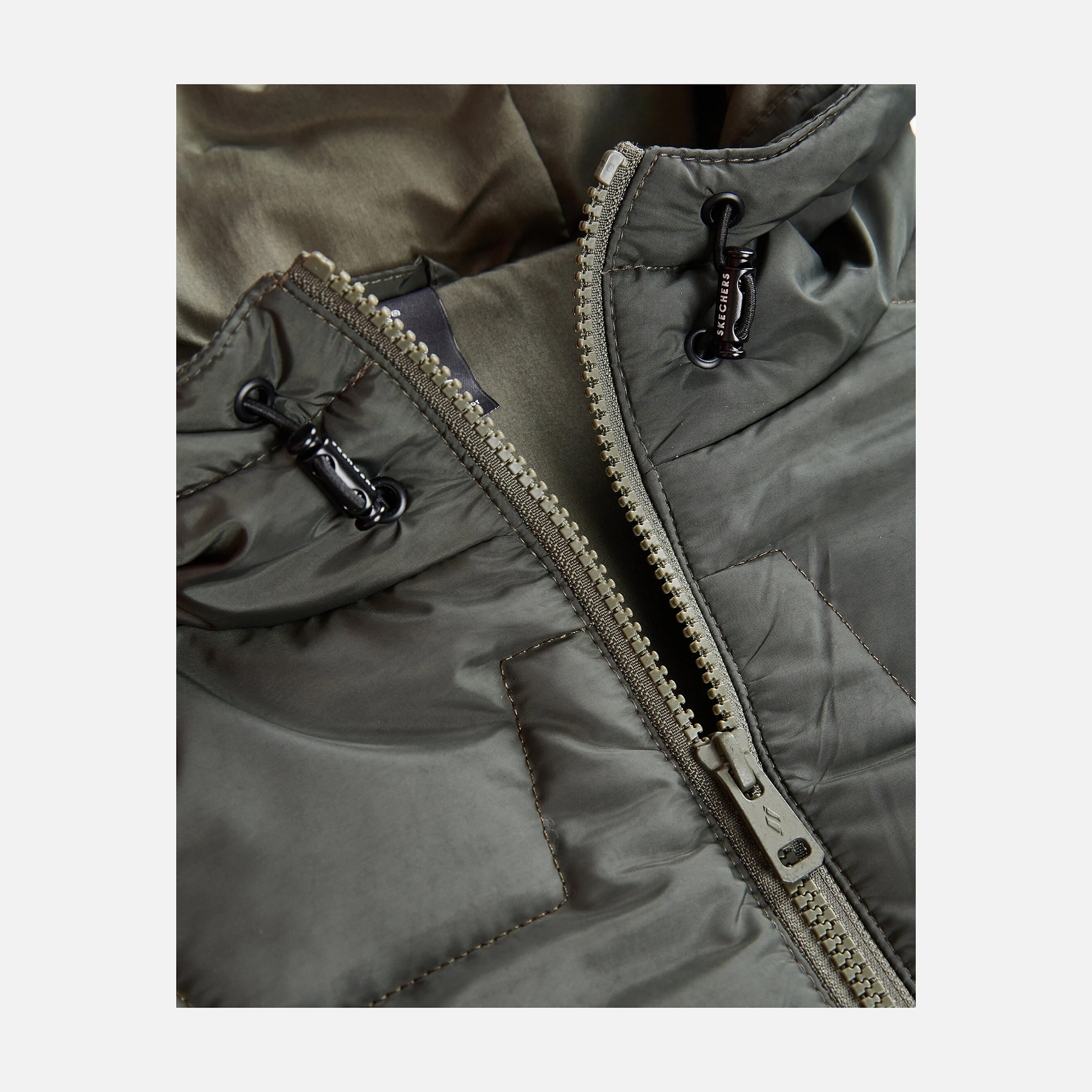 Skechers Outerwear Padded Full-Zip Hoodie Erkek Mont