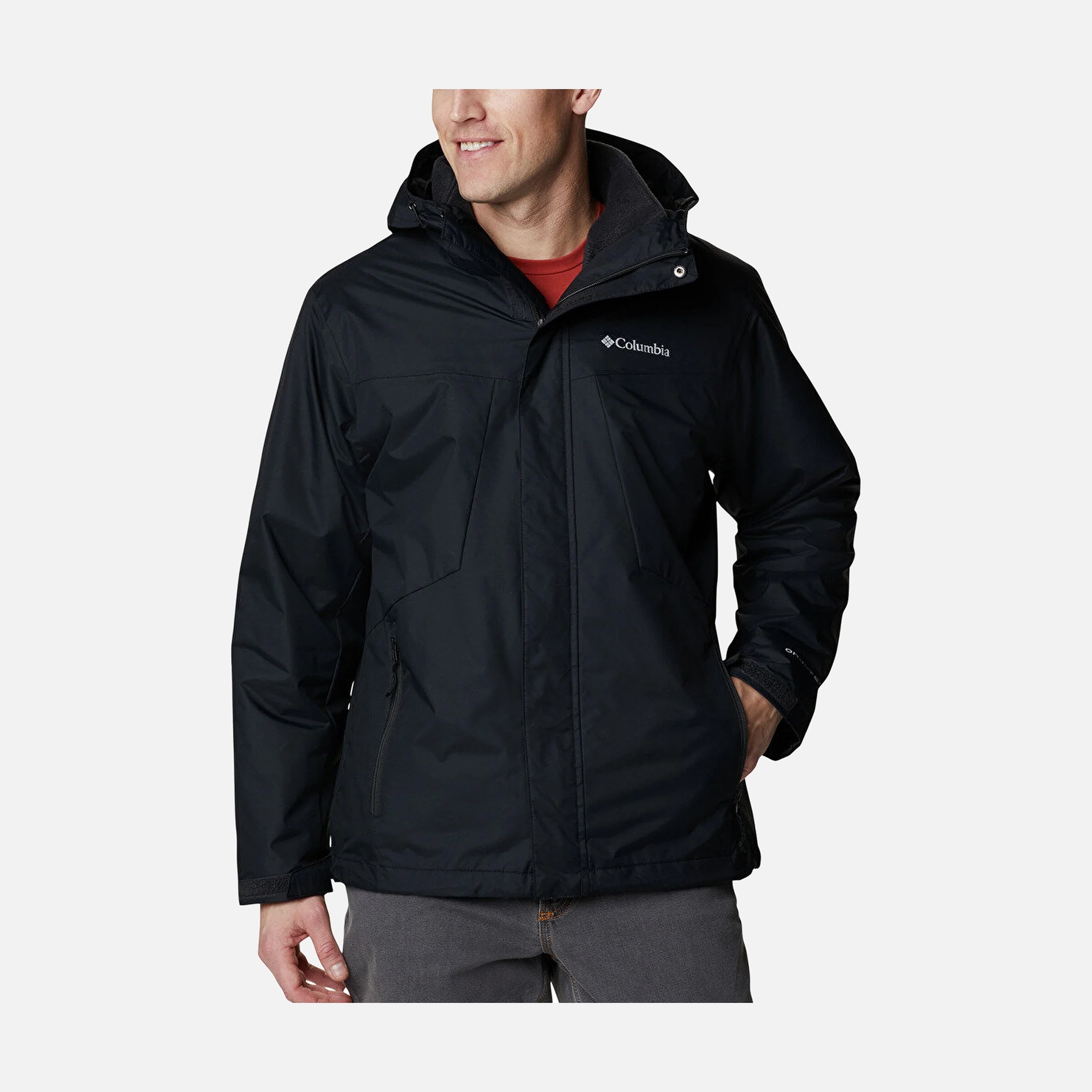 Columbia Tunnel Falls Interchange Two-Layer Design Full-Zip Hoodie Erkek Mont