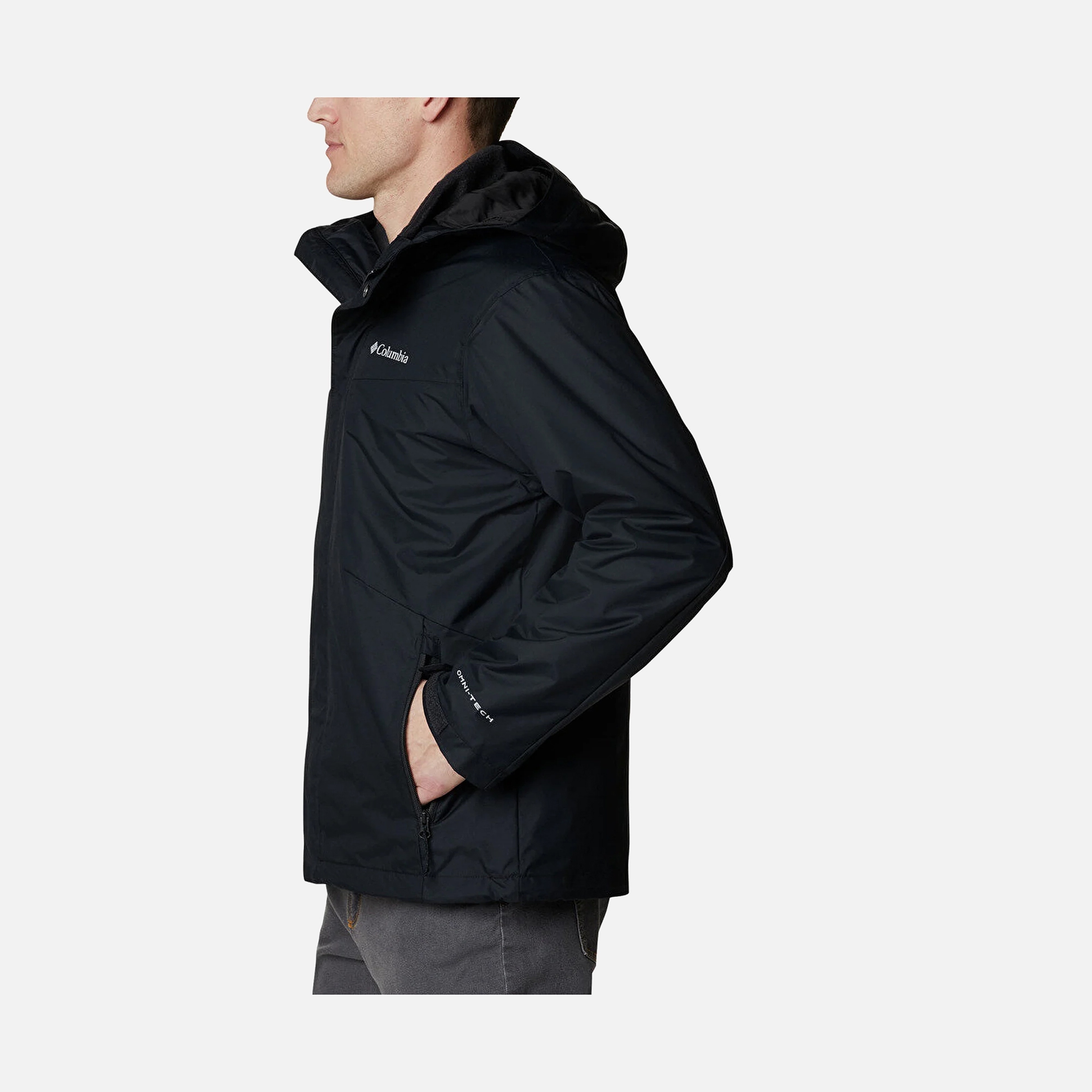 Columbia Tunnel Falls Interchange Two-Layer Design Full-Zip Hoodie Erkek Mont