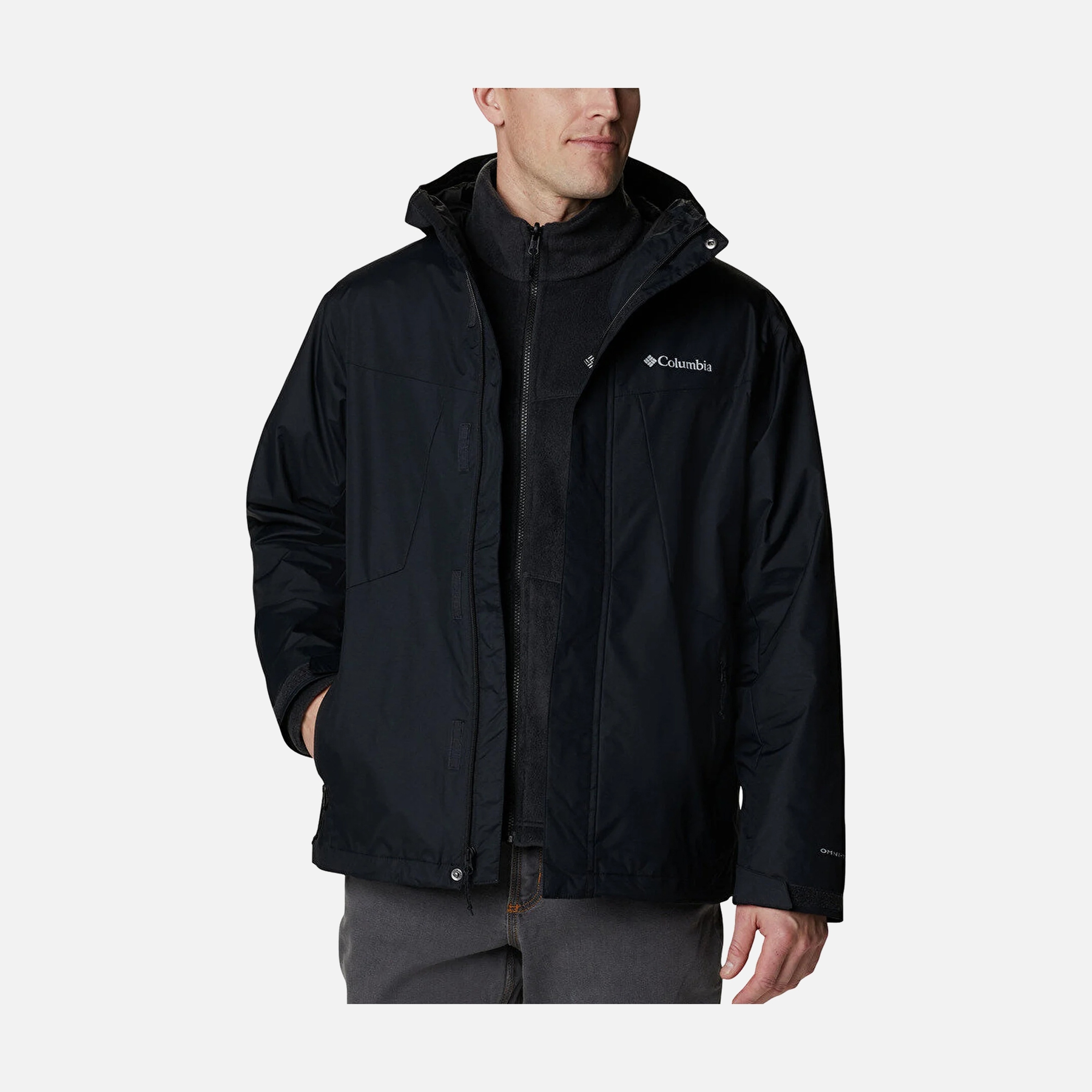 Columbia Tunnel Falls Interchange Two-Layer Design Full-Zip Hoodie Erkek Mont