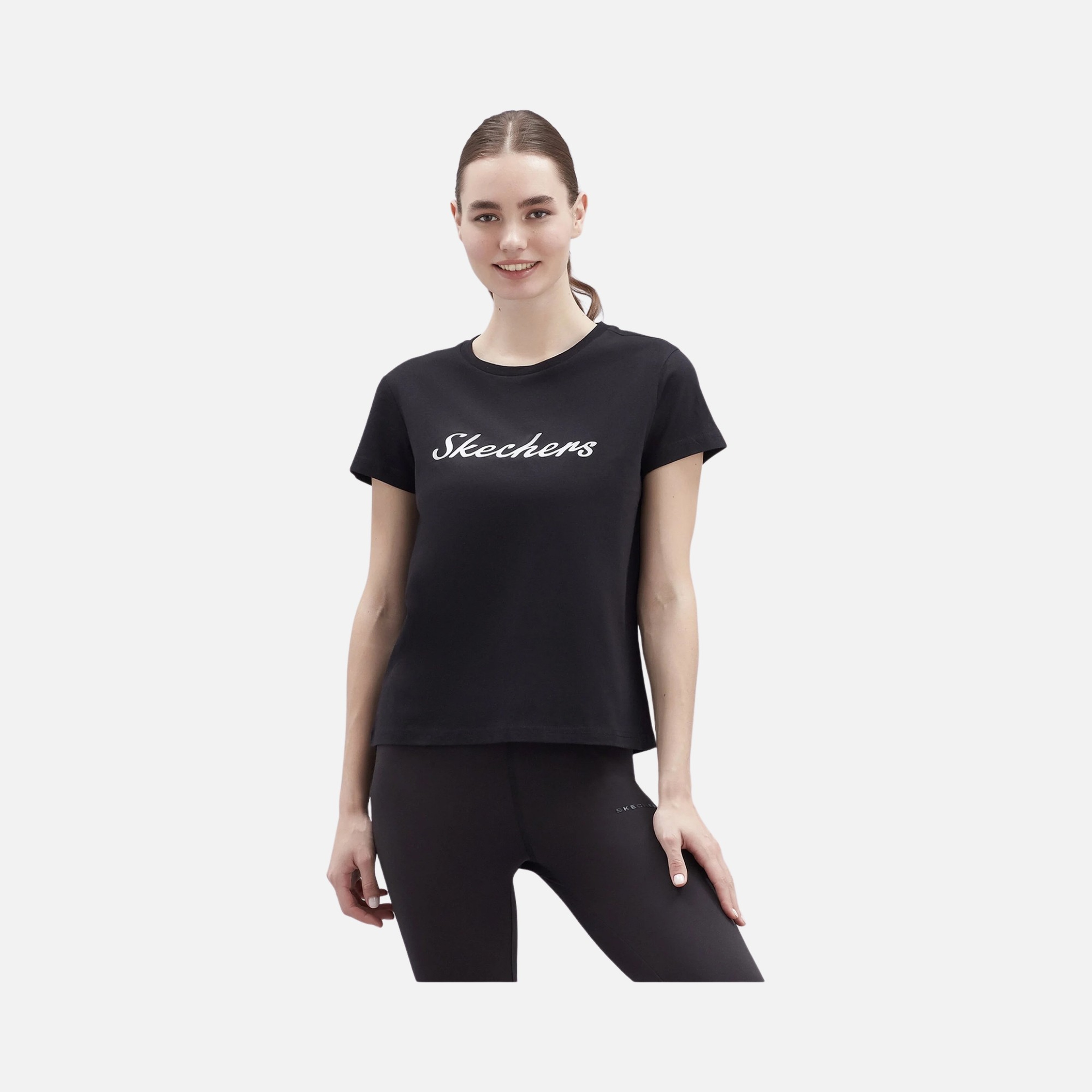 Skechers Sportswear Graphic Shiny Logo Short-Sleeve Kadın Tişört