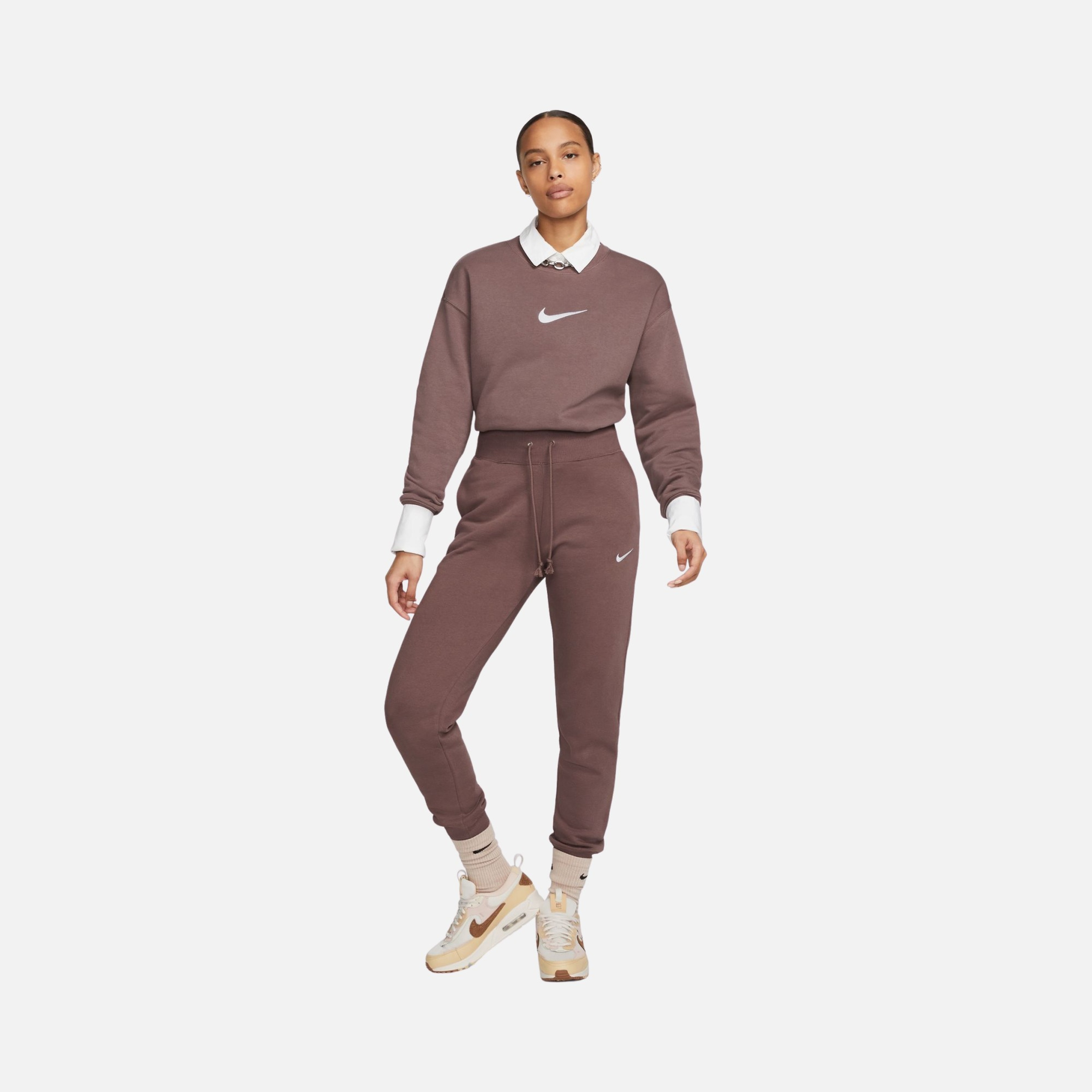 Nike Sportswear Gel-Midi Swoosh Phoenix Fleece High-Waisted Kadın Eşofman Altı