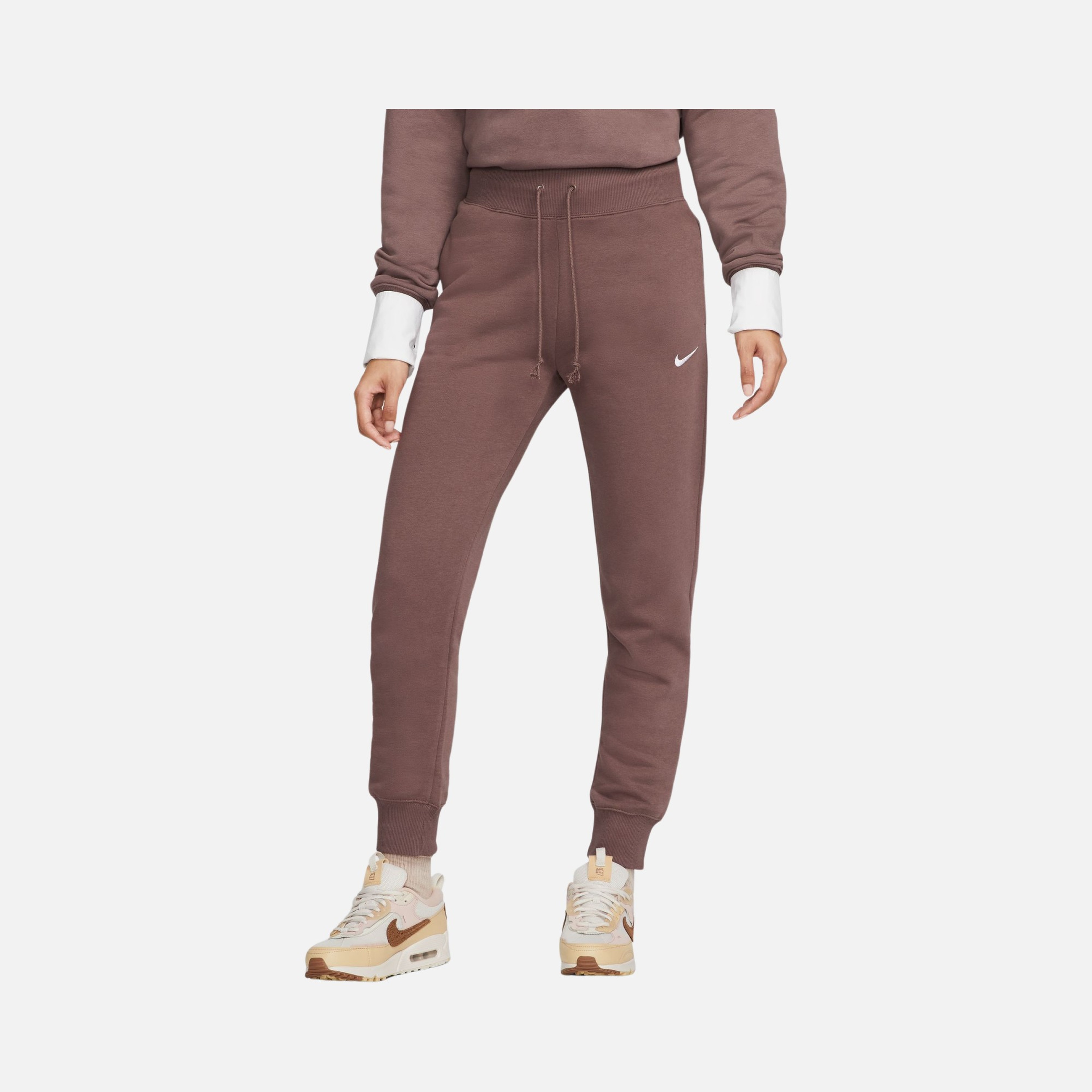 Nike Sportswear Gel-Midi Swoosh Phoenix Fleece High-Waisted Kadın Eşofman Altı