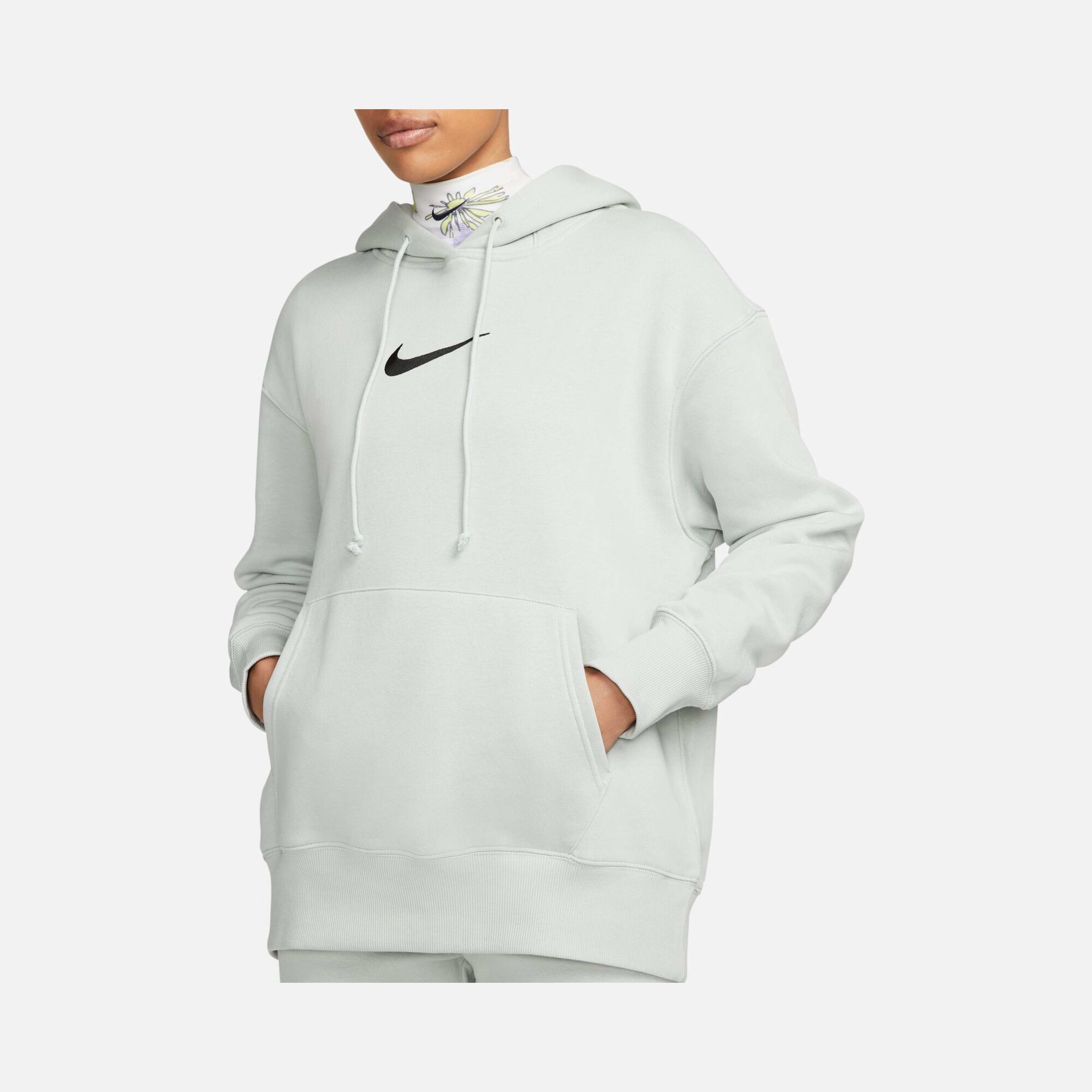 Nike Sportswear Gel-Midi Swoosh Oversized Fleece Pullover Hoodie Kadın Sweatshirt