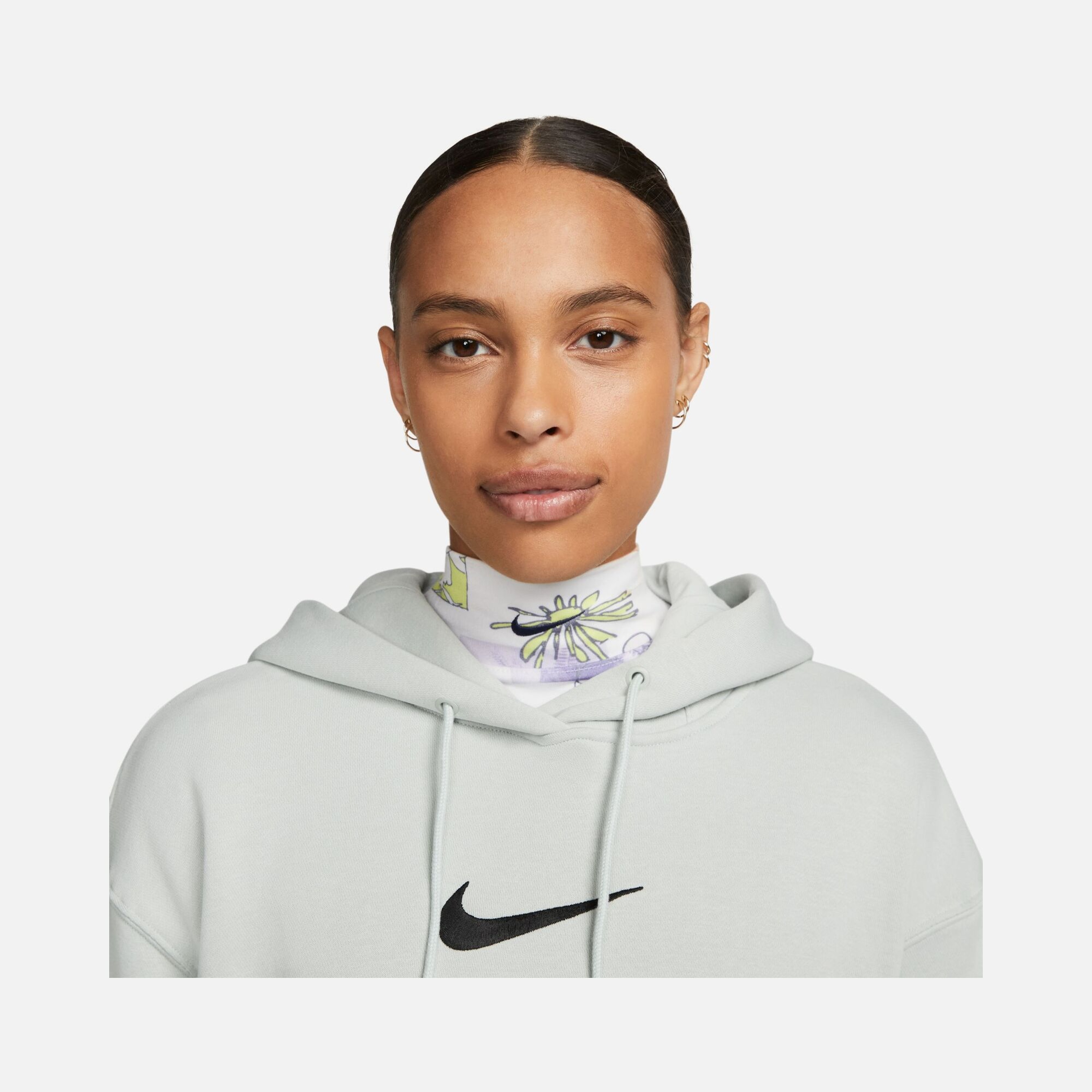 Nike Sportswear Gel-Midi Swoosh Oversized Fleece Pullover Hoodie Kadın Sweatshirt
