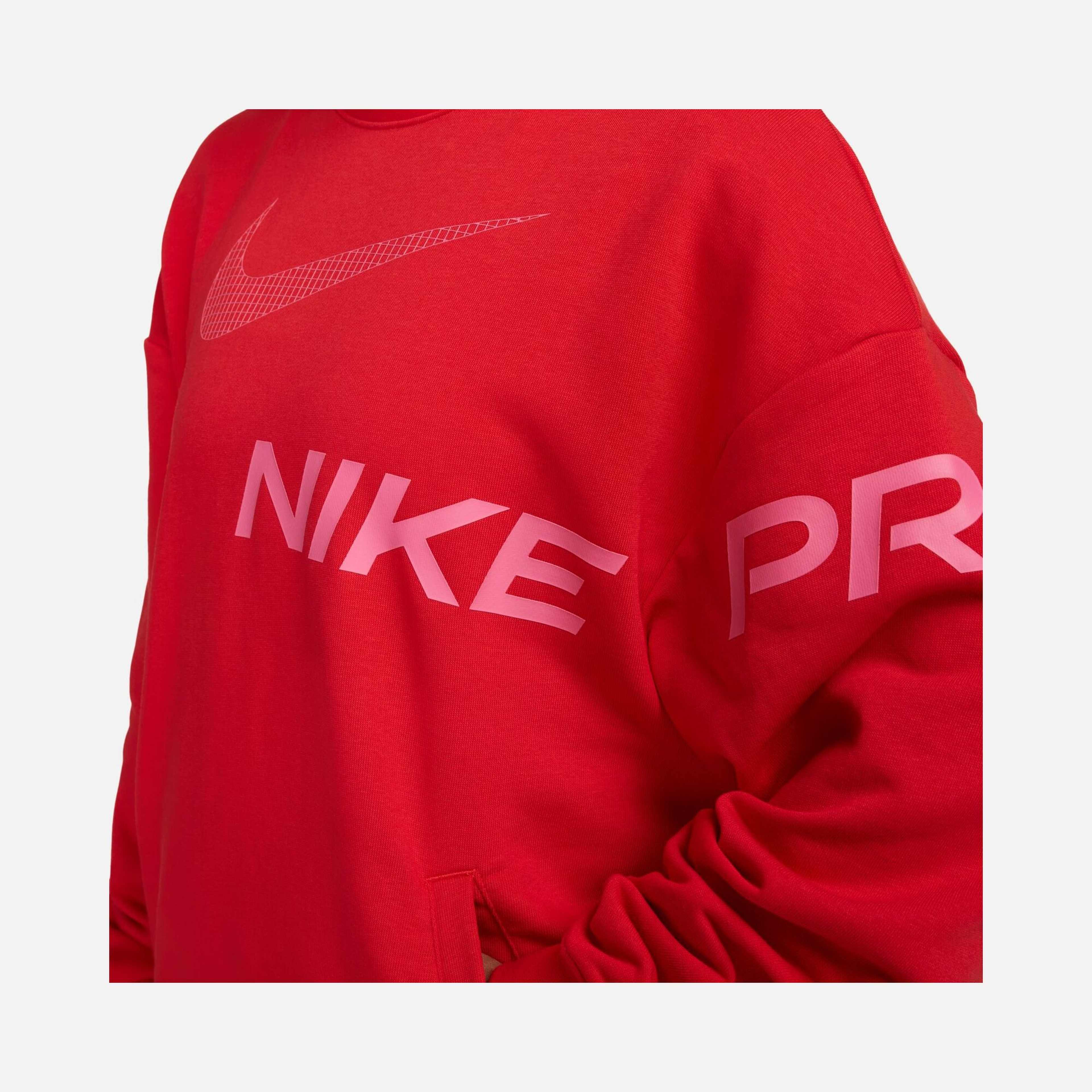 Nike Pro Dri-Fit Get Fit French Terry Graphic Crew-Neck Training Kadın Sweatshirt