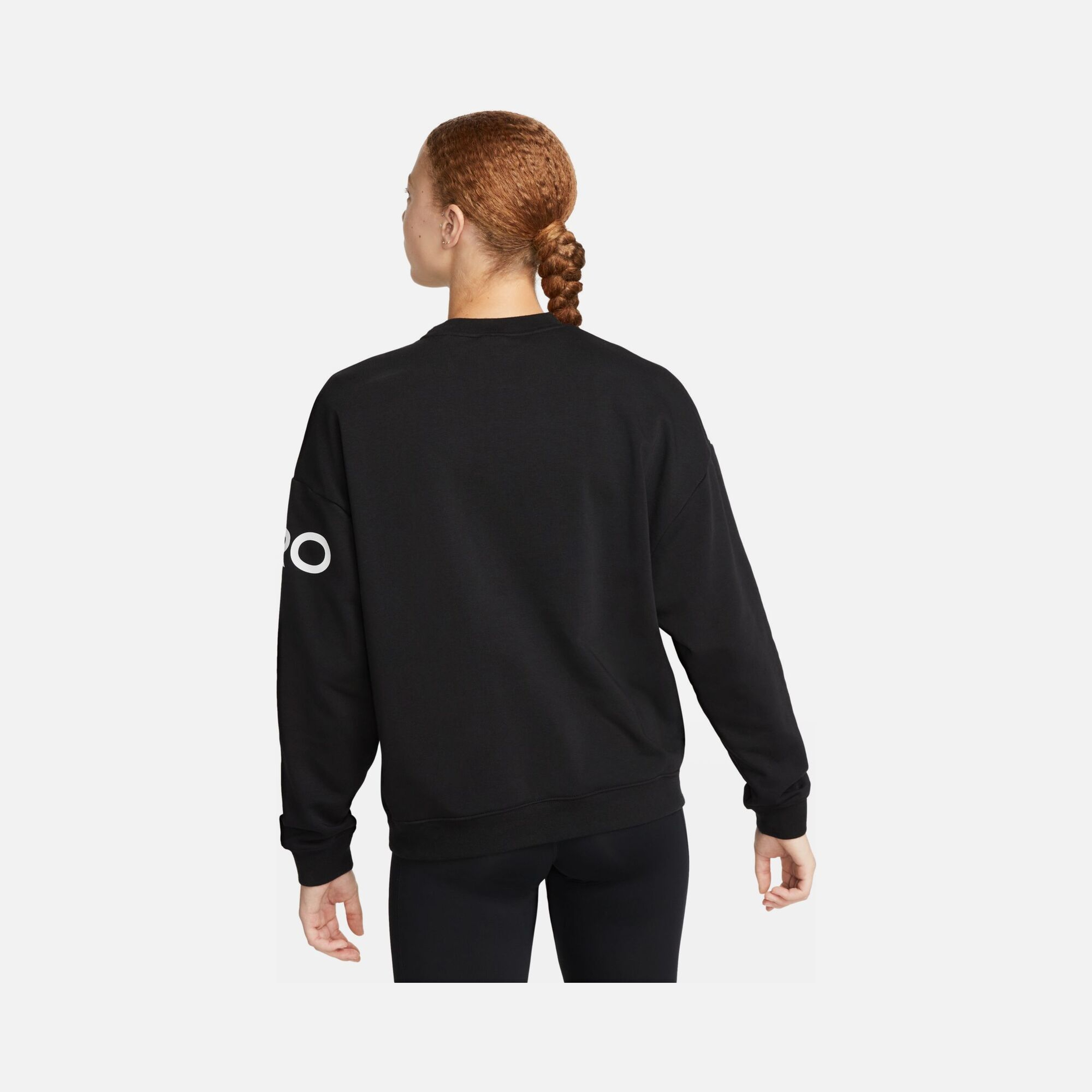 Nike Pro Dri-Fit Get Fit French Terry Graphic Crew-Neck Training Kadın Sweatshirt