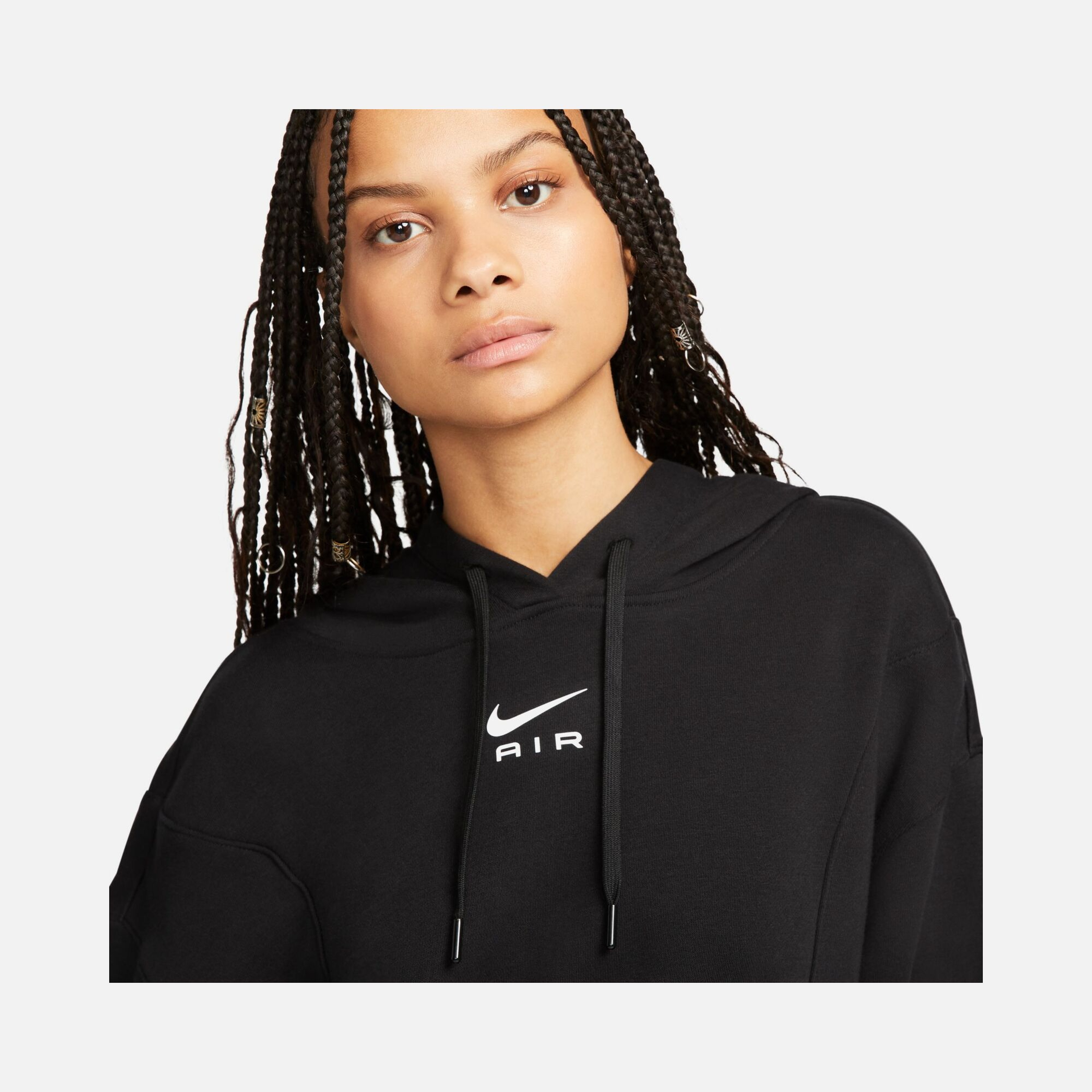 Nike Sportswear Air Oversized Crop Fleece Hoodie Kadın Sweatshirt