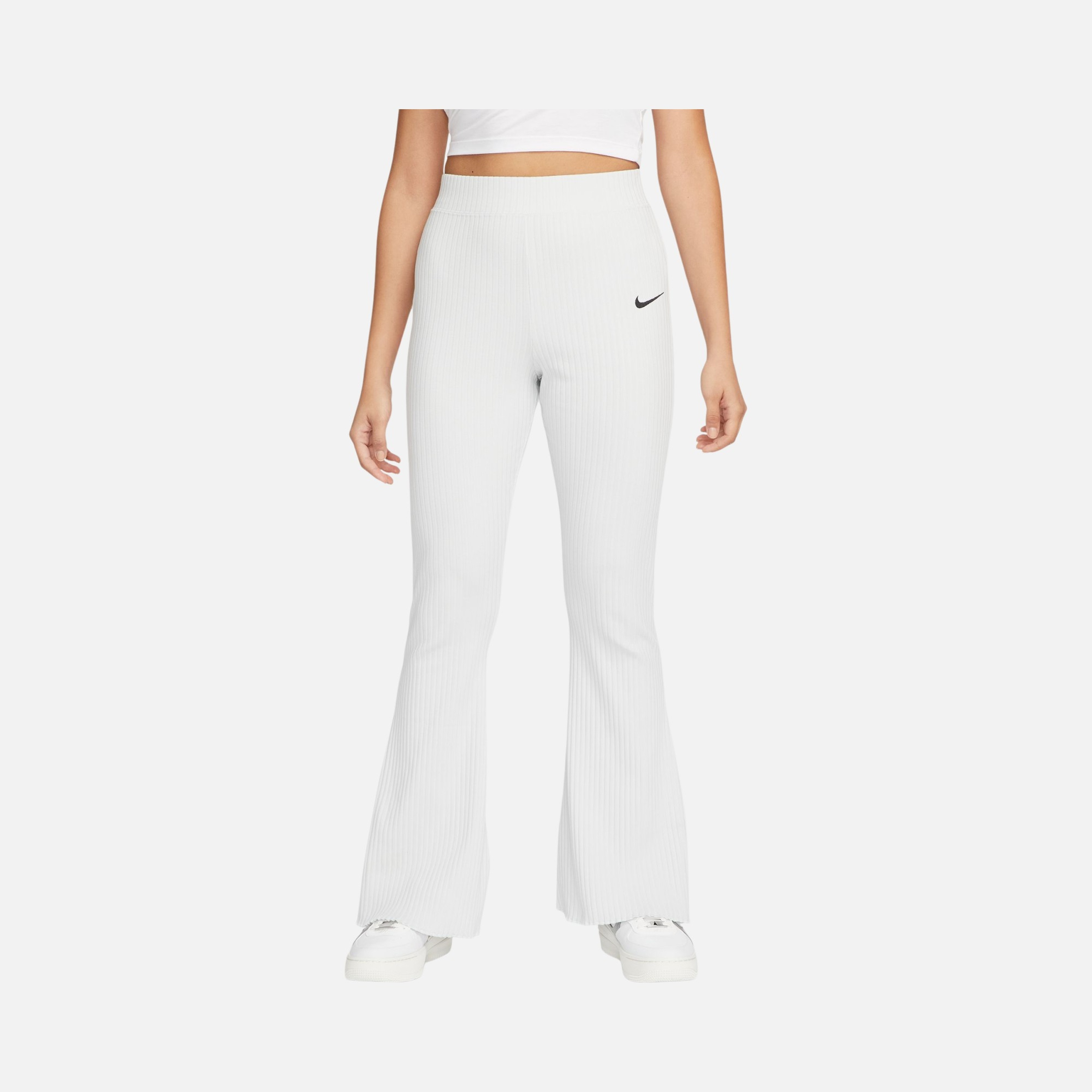 Nike Sportswear High-Waisted Wide Leg Ribbed Kadın Eşofman Altı