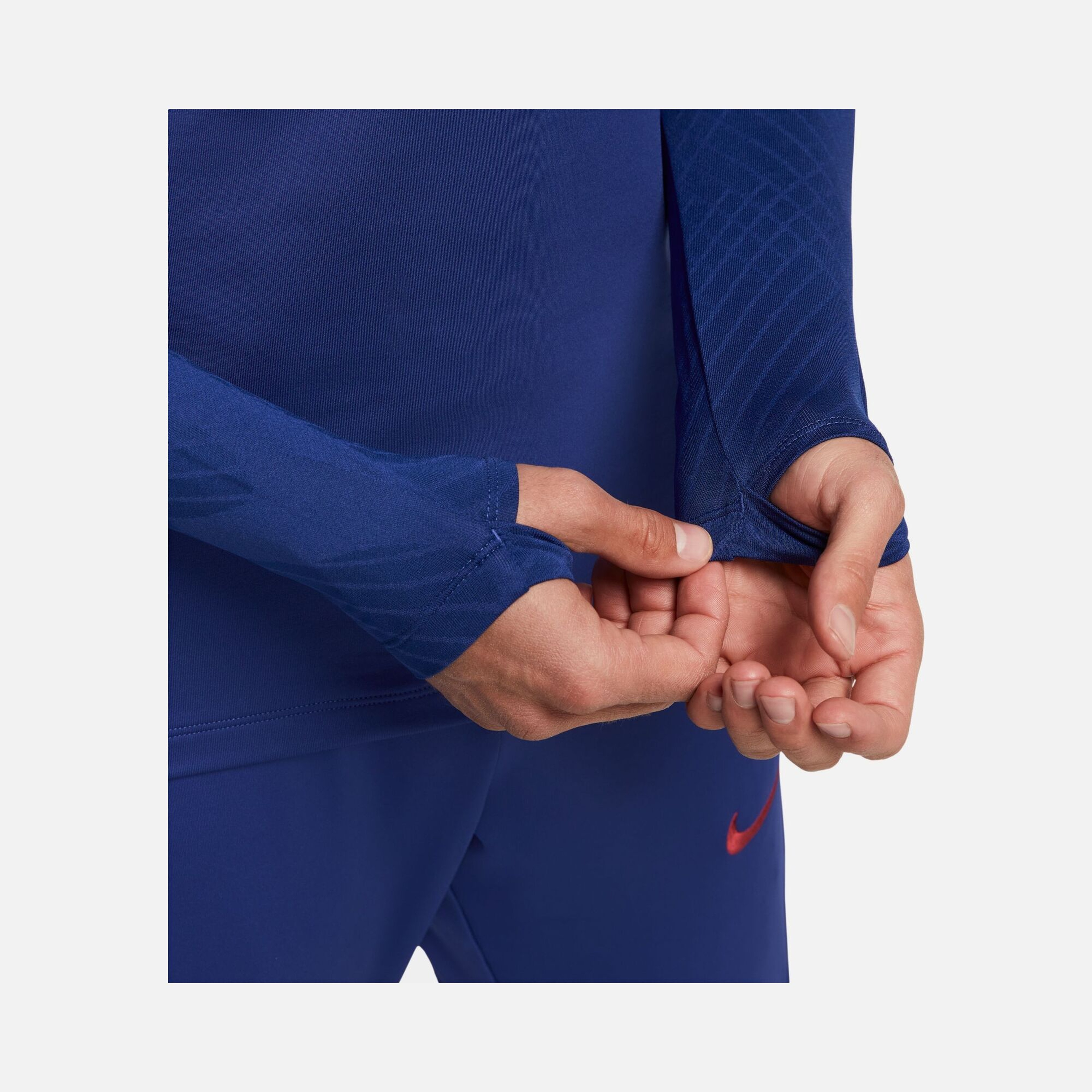 Nike FC Barcelona Dri-Fit Strike Football Drill 1/2-Zip Long-Sleeve Erkek Tişört