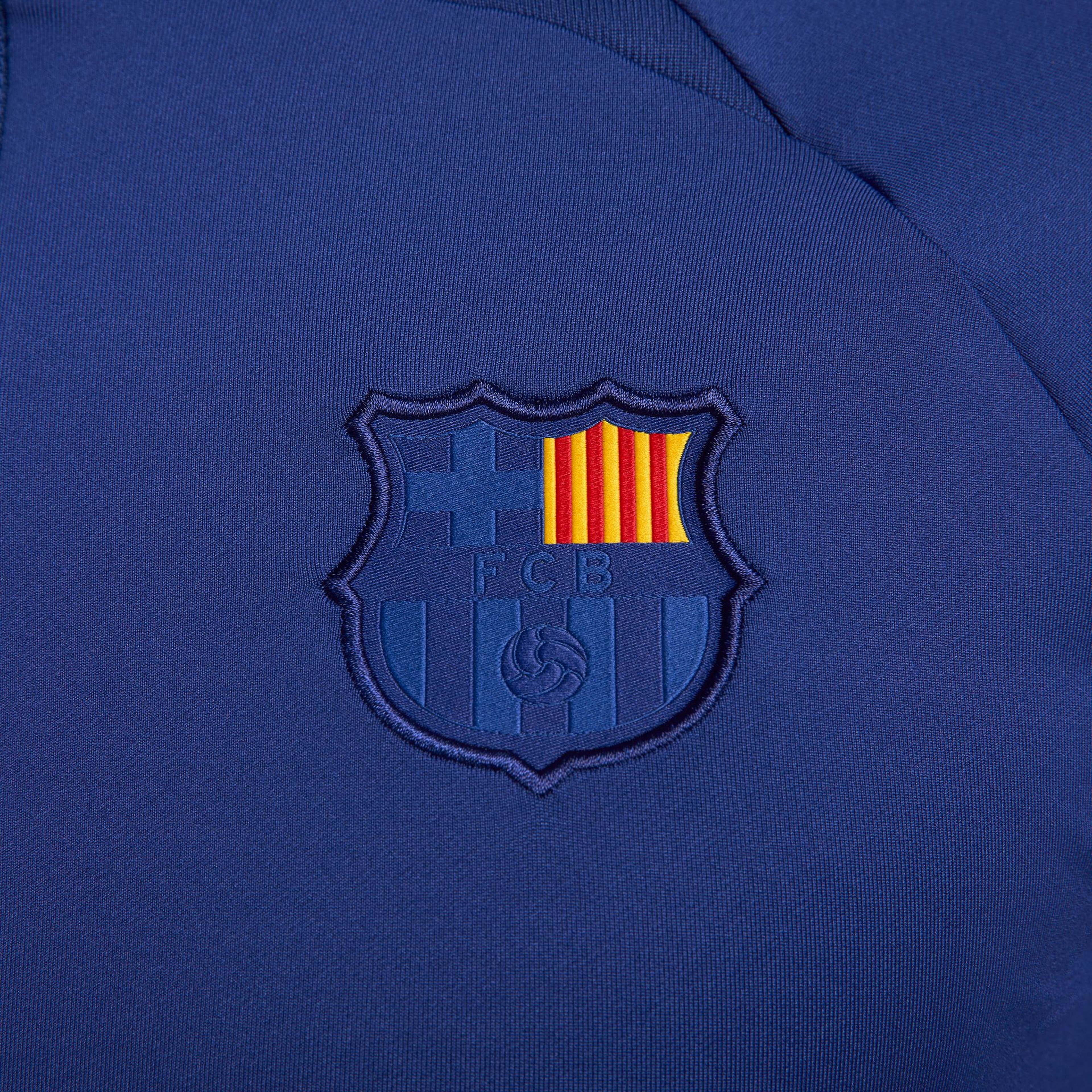 Nike FC Barcelona Dri-Fit Strike Football Drill 1/2-Zip Long-Sleeve Erkek Tişört