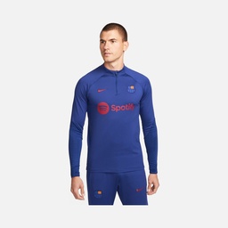 Nike FC Barcelona Dri-Fit Strike Football Drill 1/2-Zip Long-Sleeve Erkek Tişört