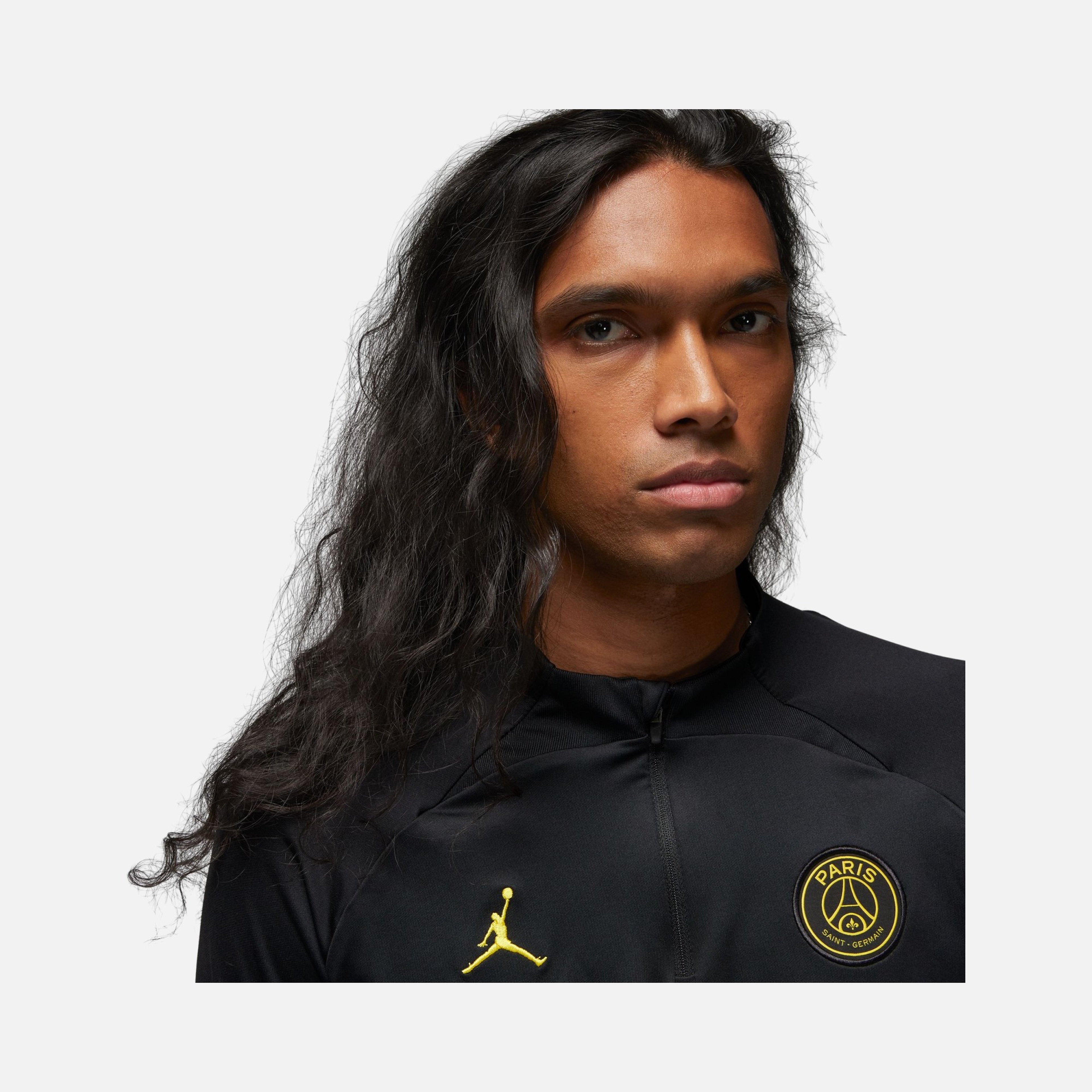 Nike Paris Saint-Germain Strike Jordan Dri-Fit Football Drill 1/2-Zip Long-Sleeve Erkek Tişört