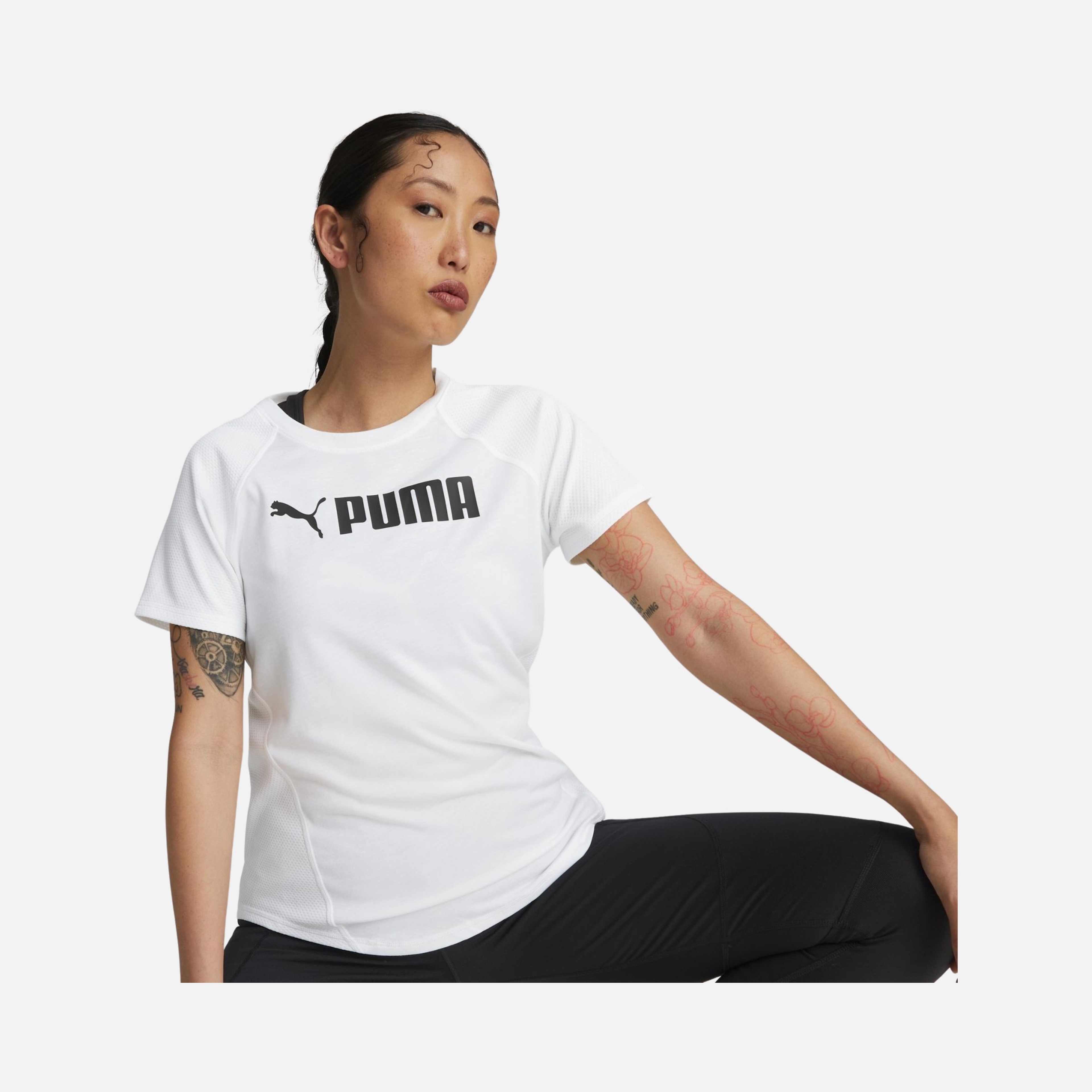 Puma Training Fit Logo Short-Sleeve Kadın Tişört