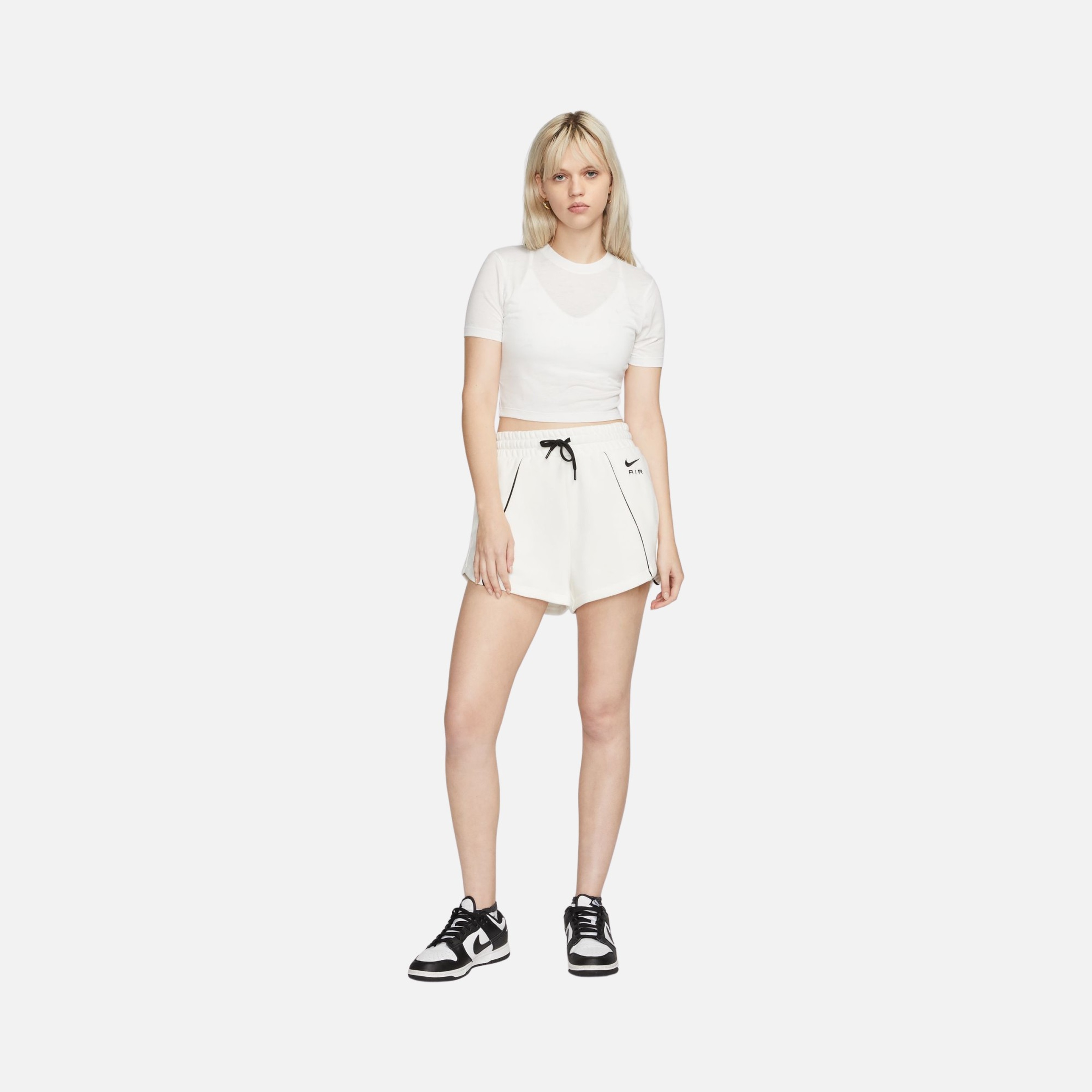 Nike Sportswear Air Slim-Fit Printed Cropped Short-Sleeve Kadın Tişört