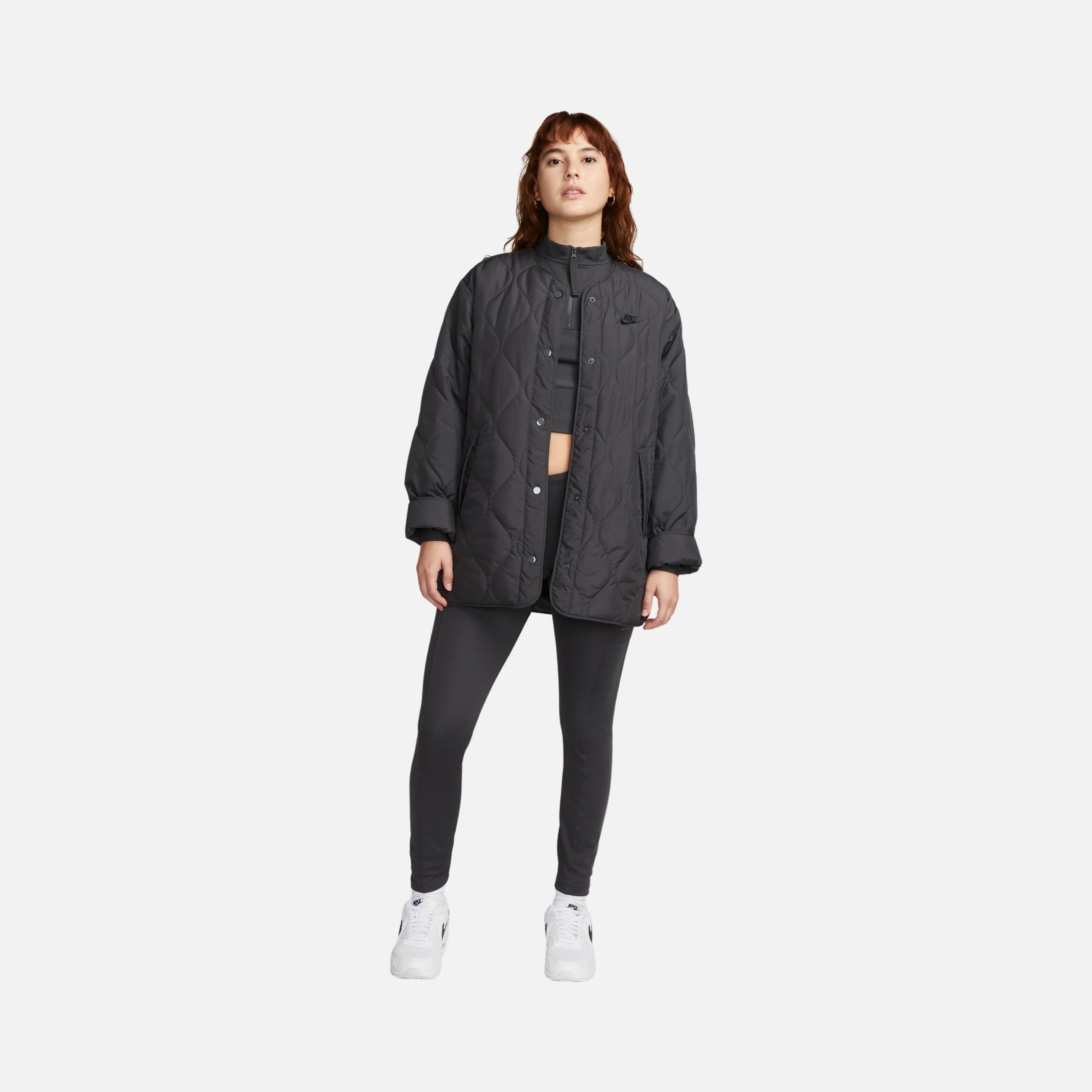 Nike Sportswear Sports Utility Quilted Full Snap Fastener Kadın Ceket