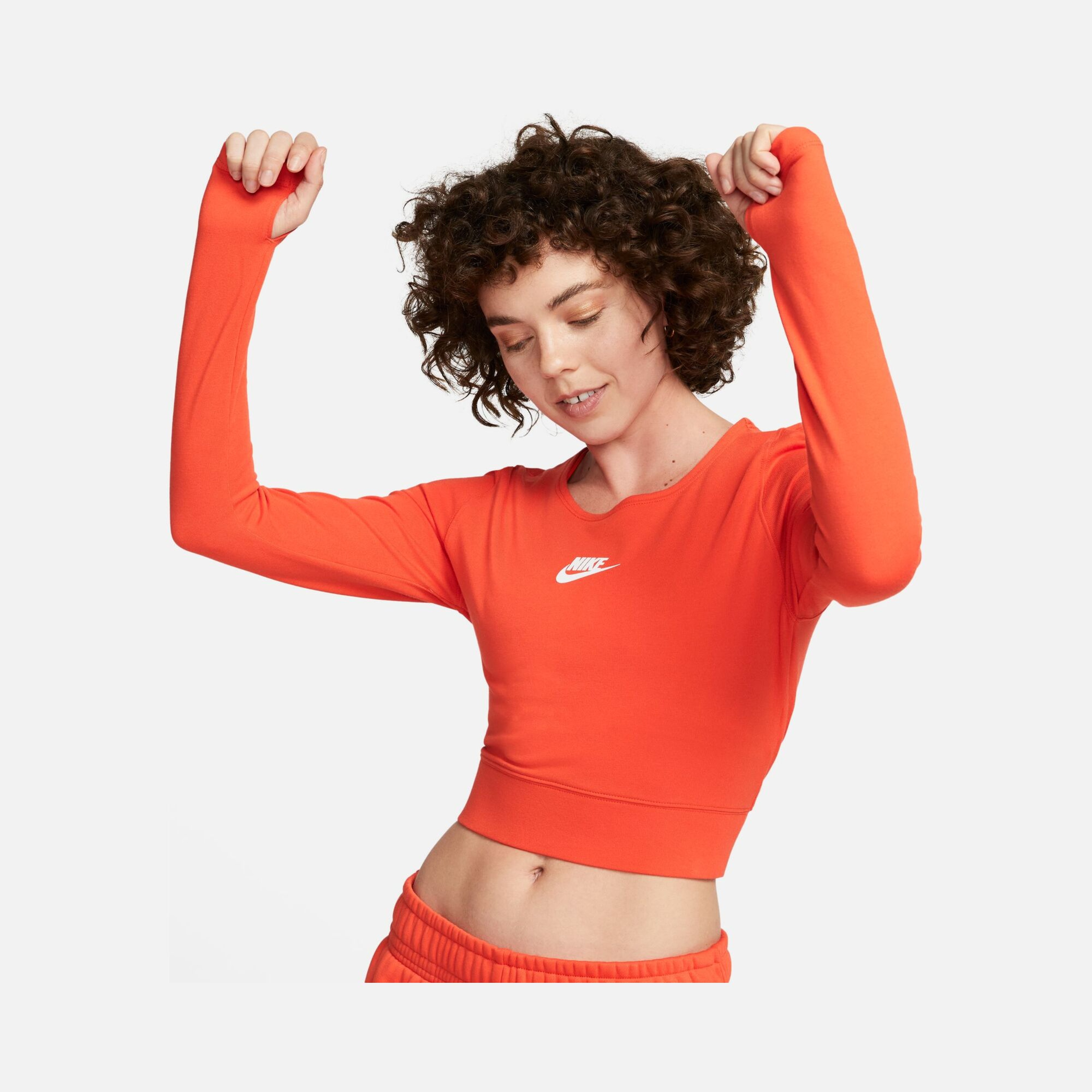 Nike Sportswear Gel-Dance Cropped Long-Sleeve Kadın Tişört