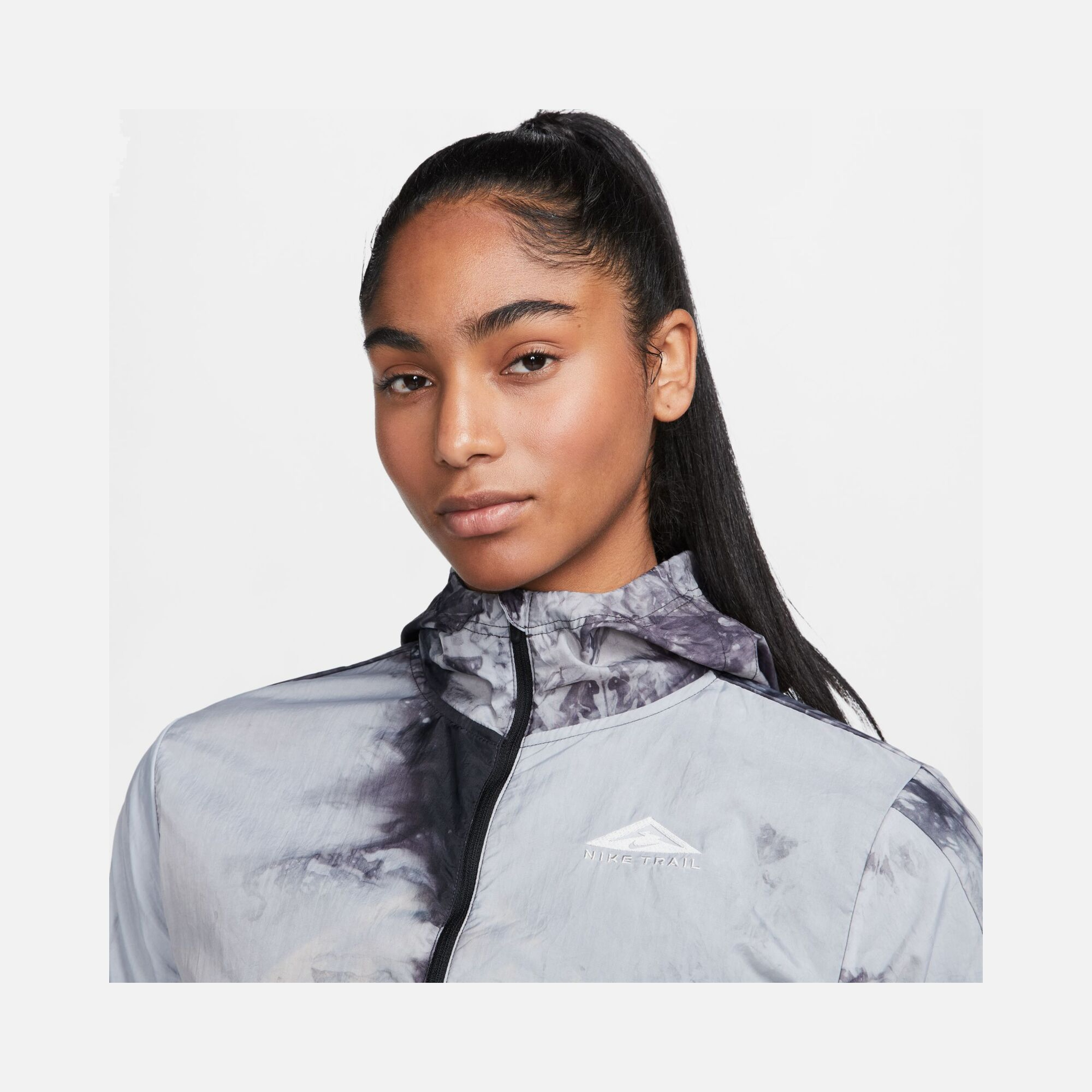 Nike Repel Trail-Running All-Over Printed Recoverable Full-Zip Hoodie Kadın Ceket