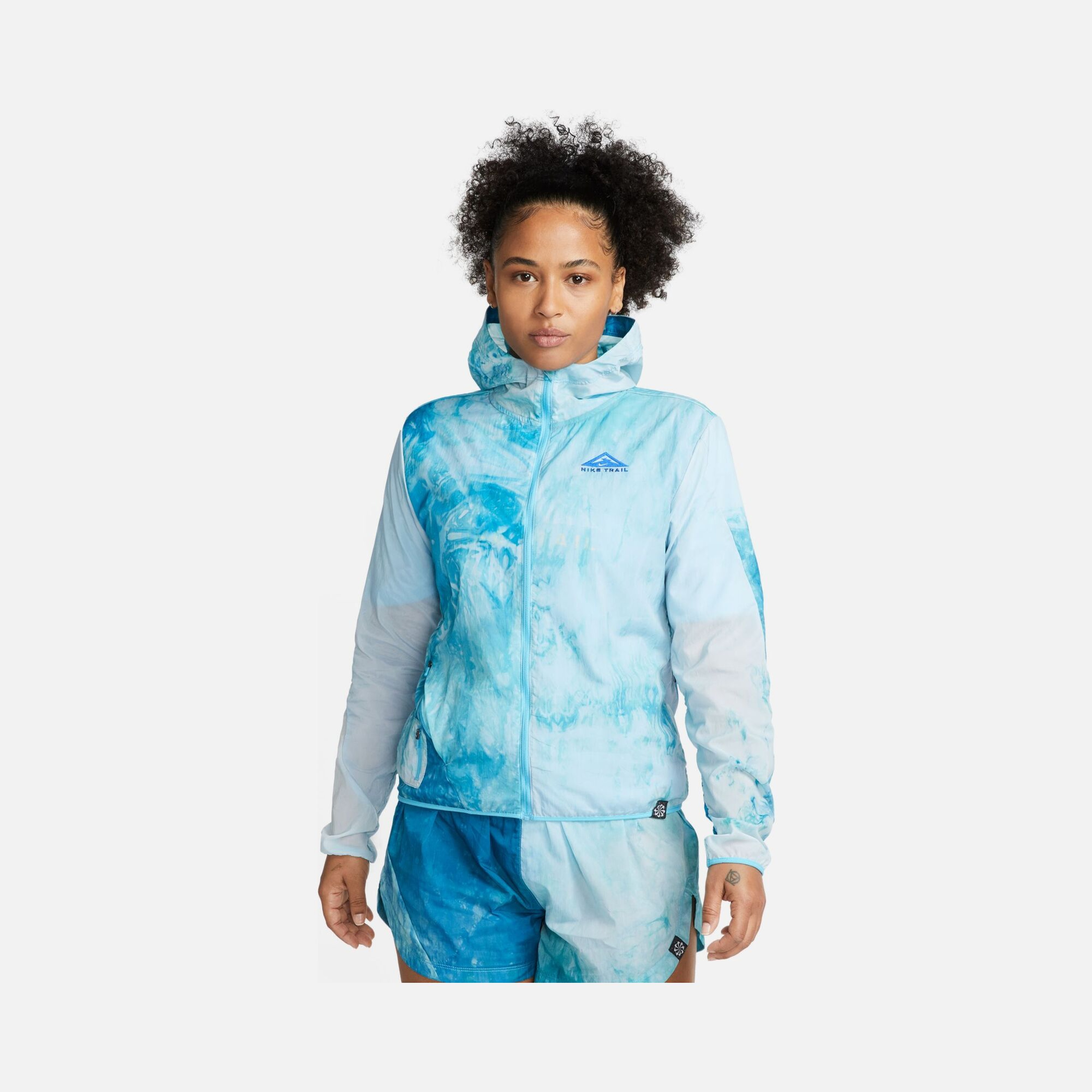 Nike Repel Trail-Running All-Over Printed Recoverable Full-Zip Hoodie Kadın Ceket