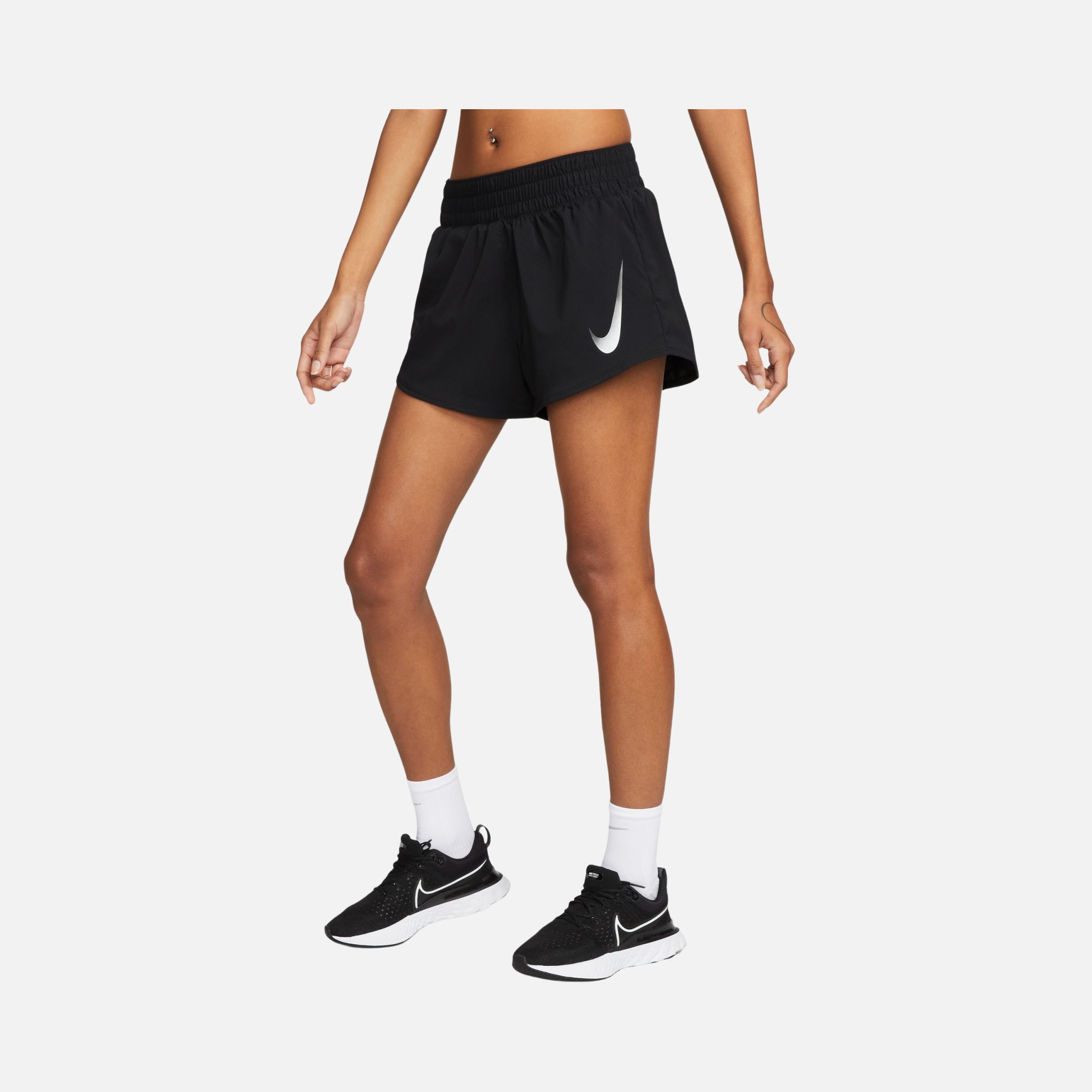 Nike Swoosh Dri-Fit Ultra-Soft Woven Brief-Lined Running Kadın Şort
