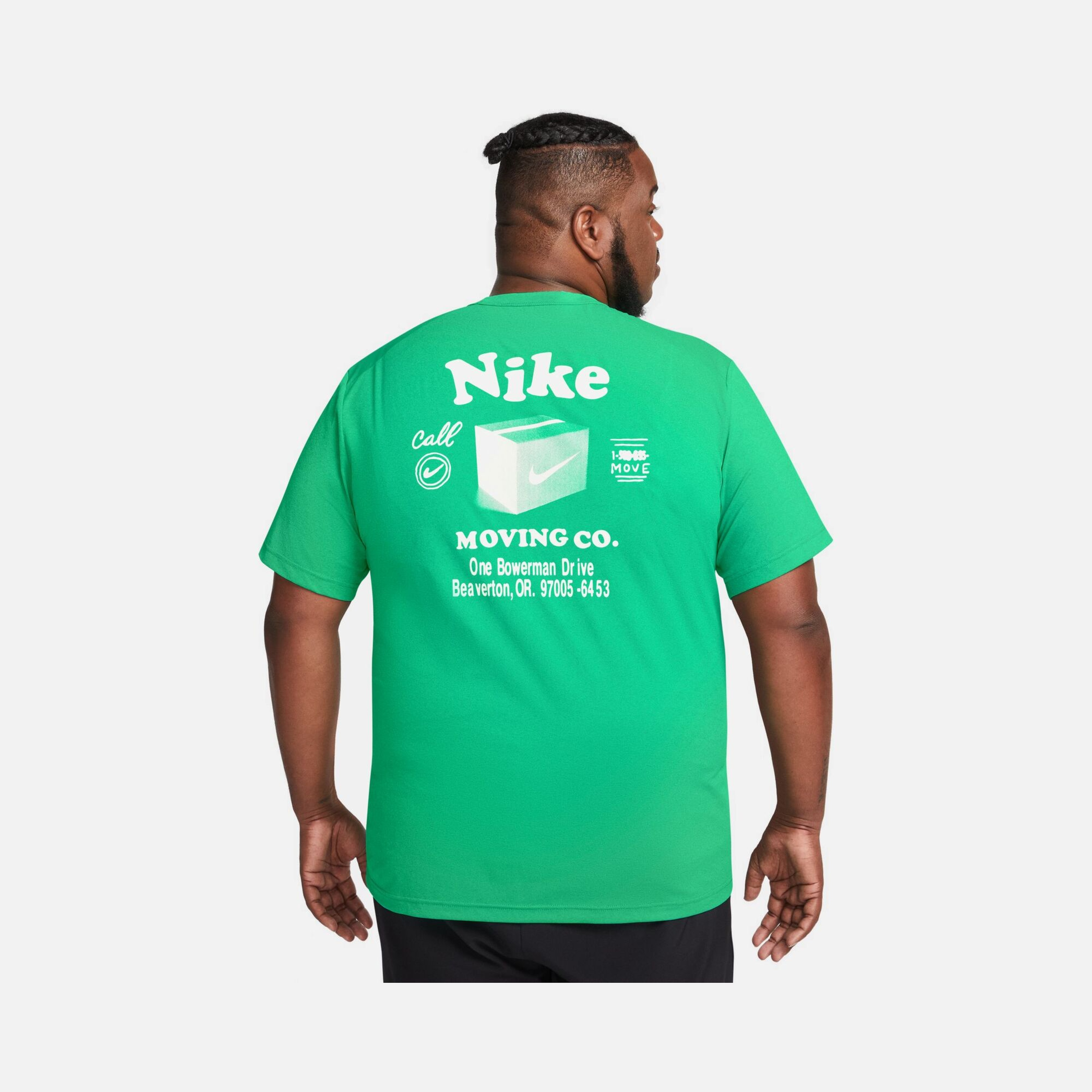 Nike Dri-Fit UV Hyverse ''Nike Moving Company Graphic'' Fitness Short-Sleeve Erkek Tişört