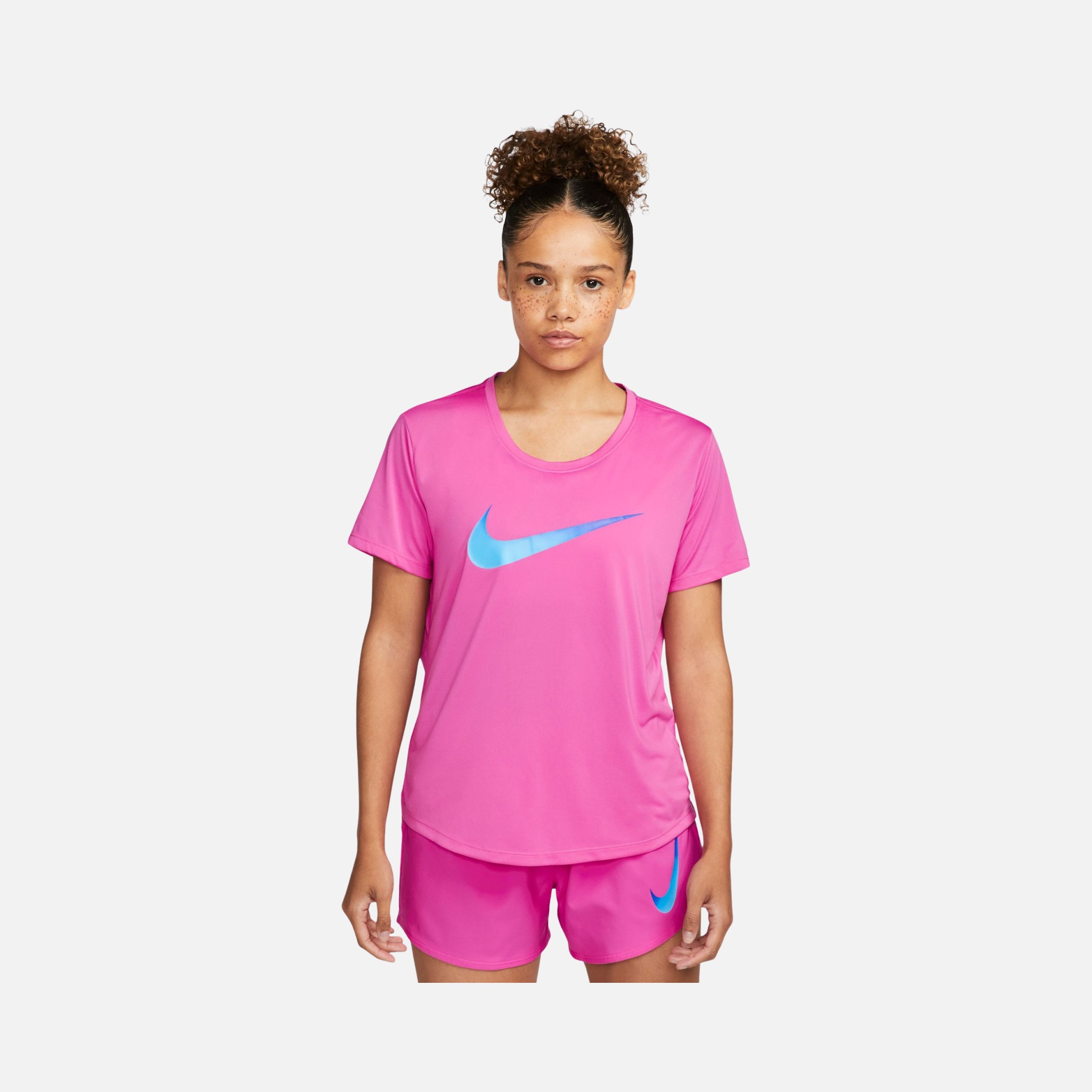 Nike Dri-Fit One Swoosh Graphic Running Short-Sleeve Kadın Tişört