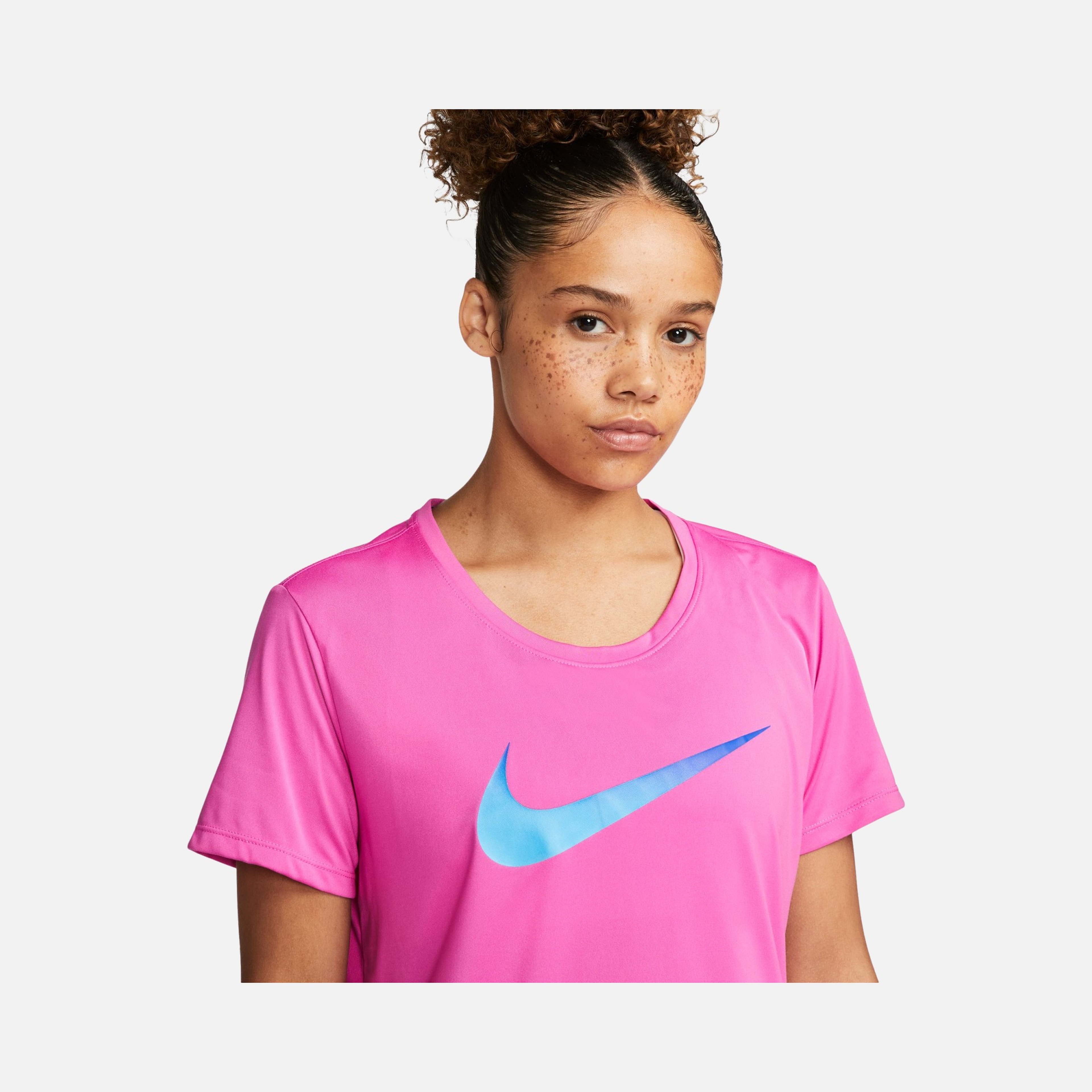 Nike Dri-Fit One Swoosh Graphic Running Short-Sleeve Kadın Tişört