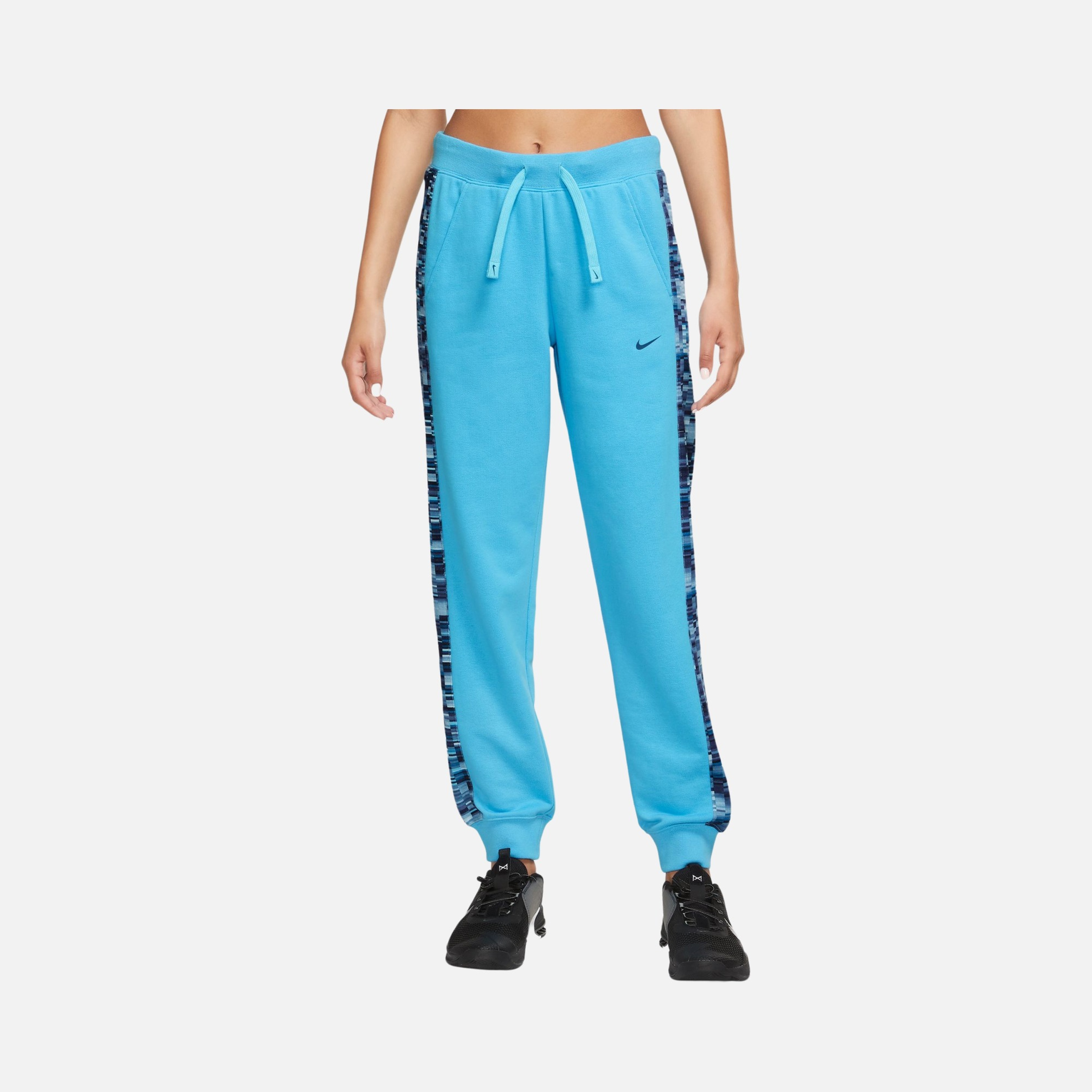 Nike Pro Dri-Fit Get-Fit French Terry AOP Training Kadın Eşofman Altı