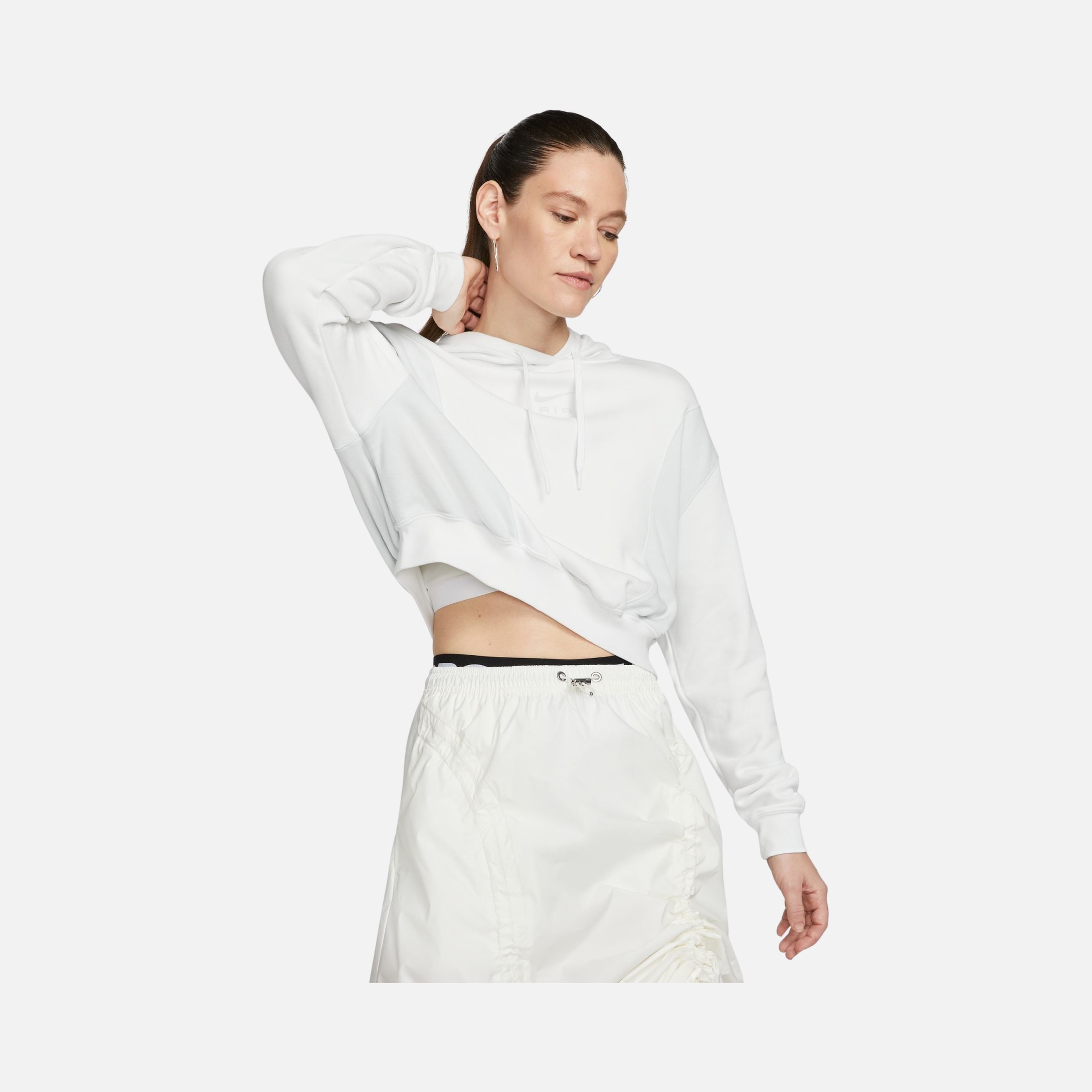 Nike Sportswear Air Oversized Crop Fleece Hoodie Kadın Sweatshirt