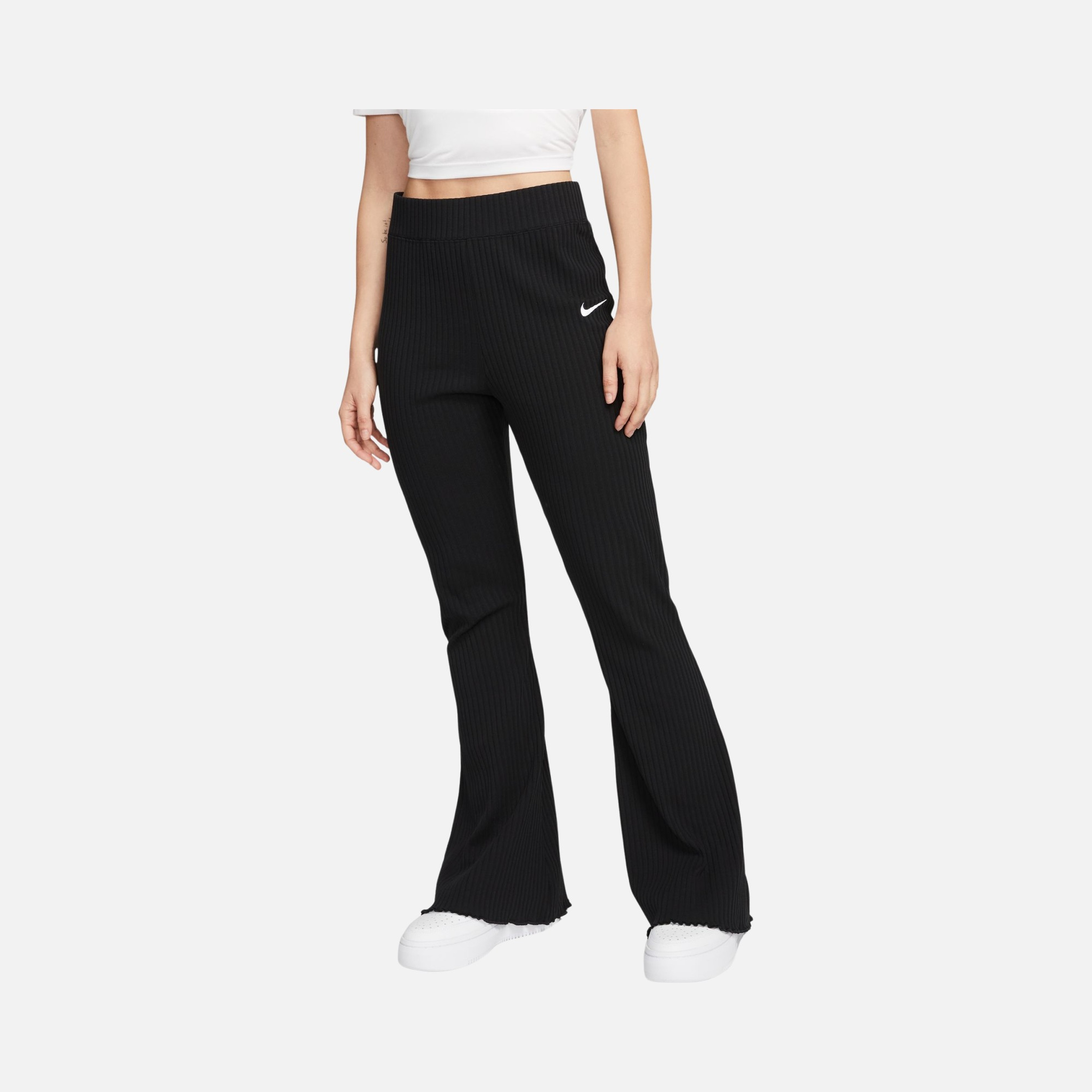 Nike Sportswear High-Waisted Wide Leg Ribbed Kadın Eşofman Altı