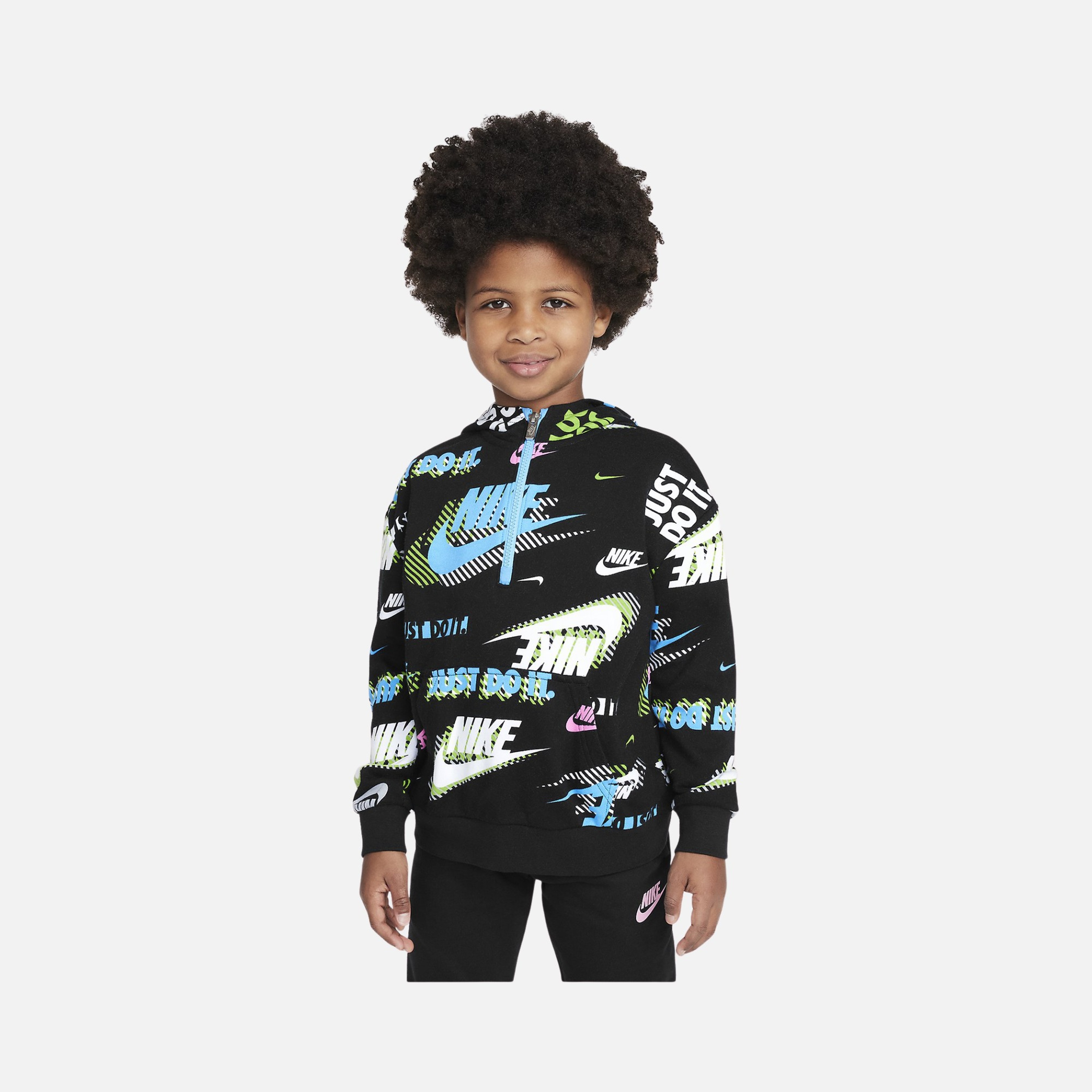 Nike Sportswear Active Joy French Terry Pullover Half-Zip Hoodie Çocuk Sweatshirt