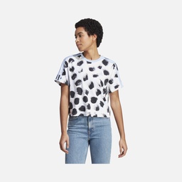 adidas Essentials 3-Stripes Single Jersey Crop Kadın Tişört